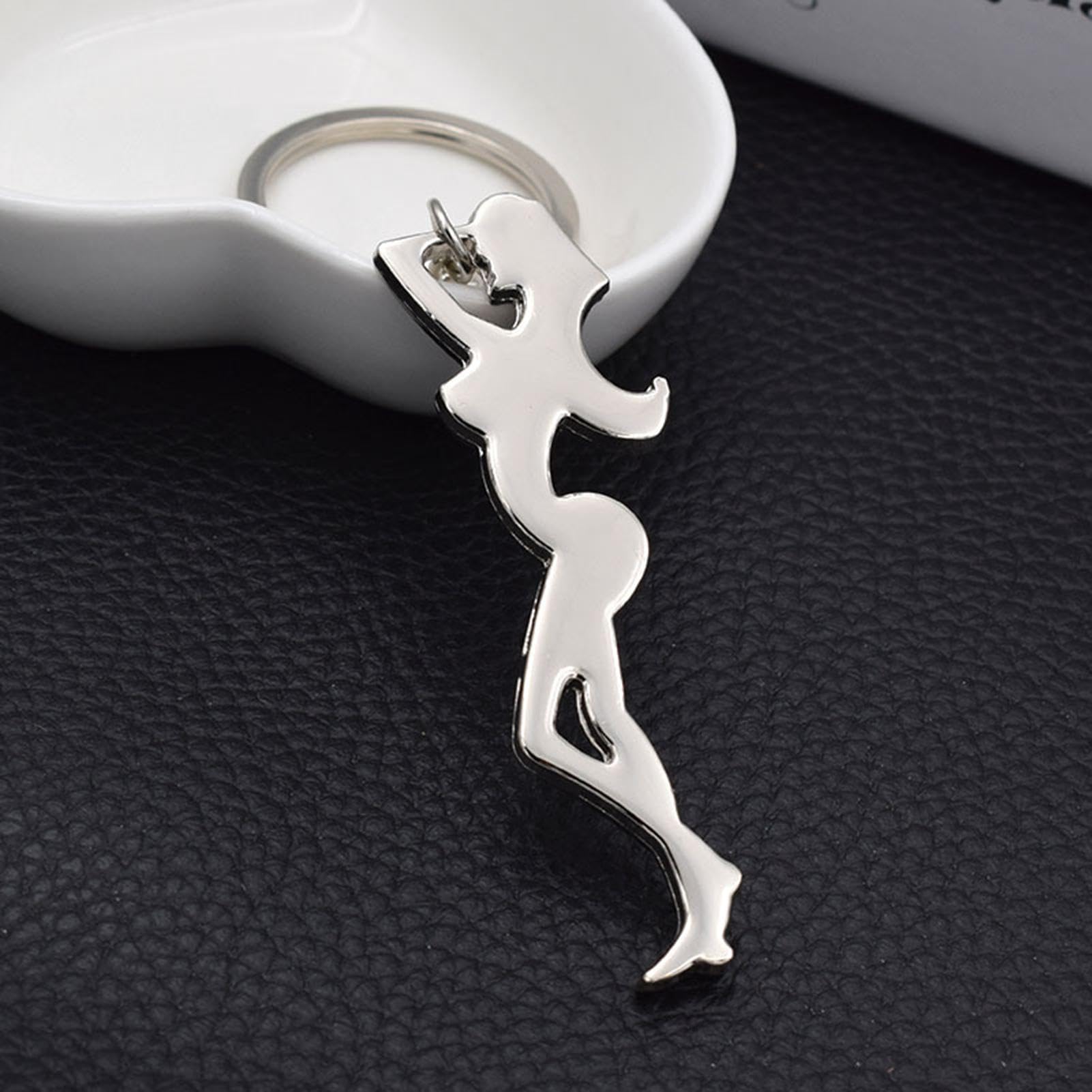 Women Shaped Metal Keychain Bottle Opener - Portable Beer Bottle Opener Keyring Pendant for Graduation, Christmas, Anniversaries & Wedding Favors - Perfect Gift for Property Agents & Brewery Lovers (Great for Parties, Camping & Everyday Carry)