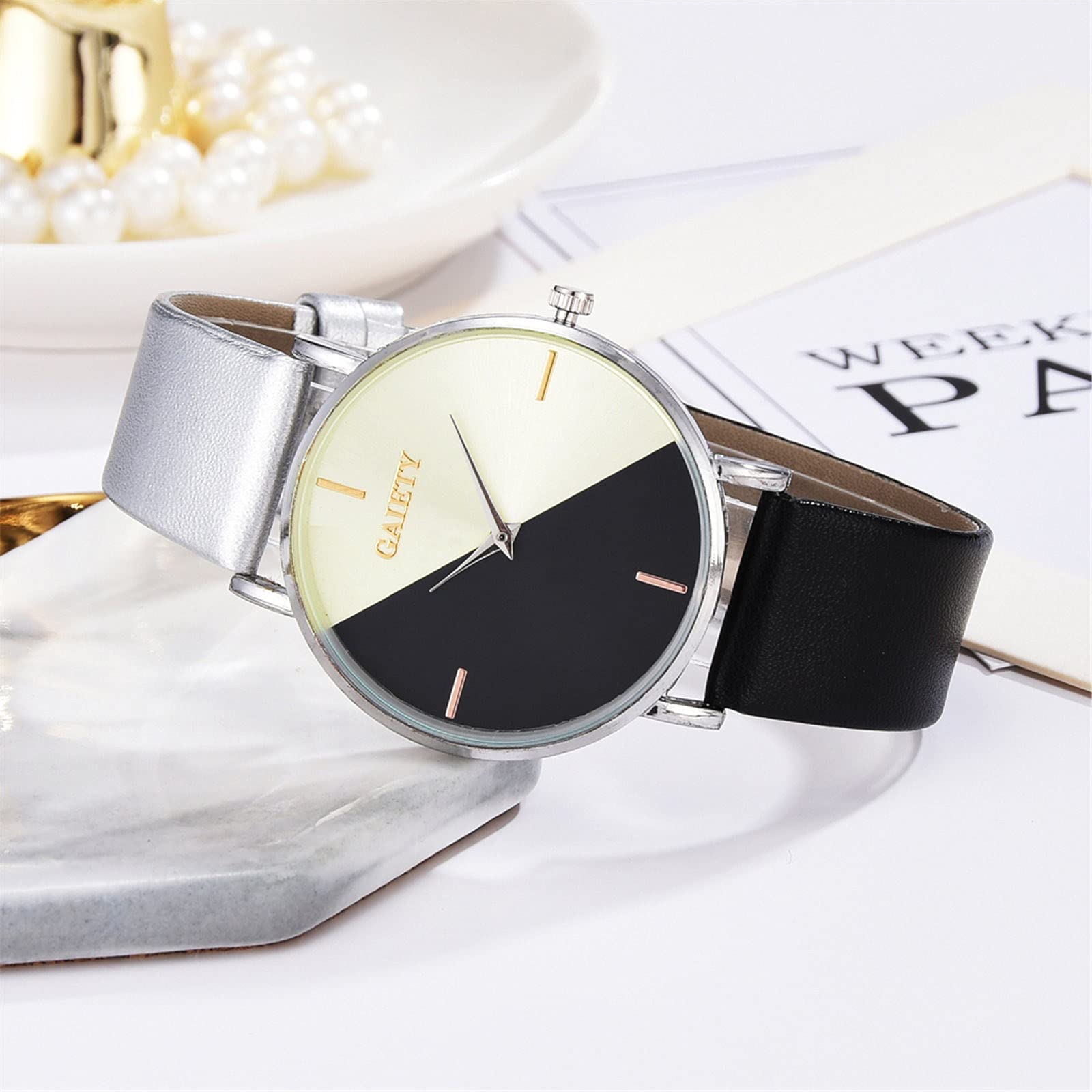 Luxury Rose Gold Women's Watch - Casual Thin Belt for Everyday Wear