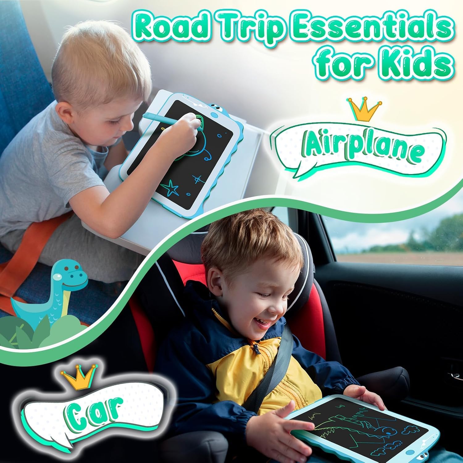 8.5-Inch LCD Writing Tablet for Kids - Colorful Doodle Drawing Board, Erasable Handwriting Pad, Educational Learning Toy for Toddlers & Boys - Perfect for Home, School & Travel Use as Birthday Gifts