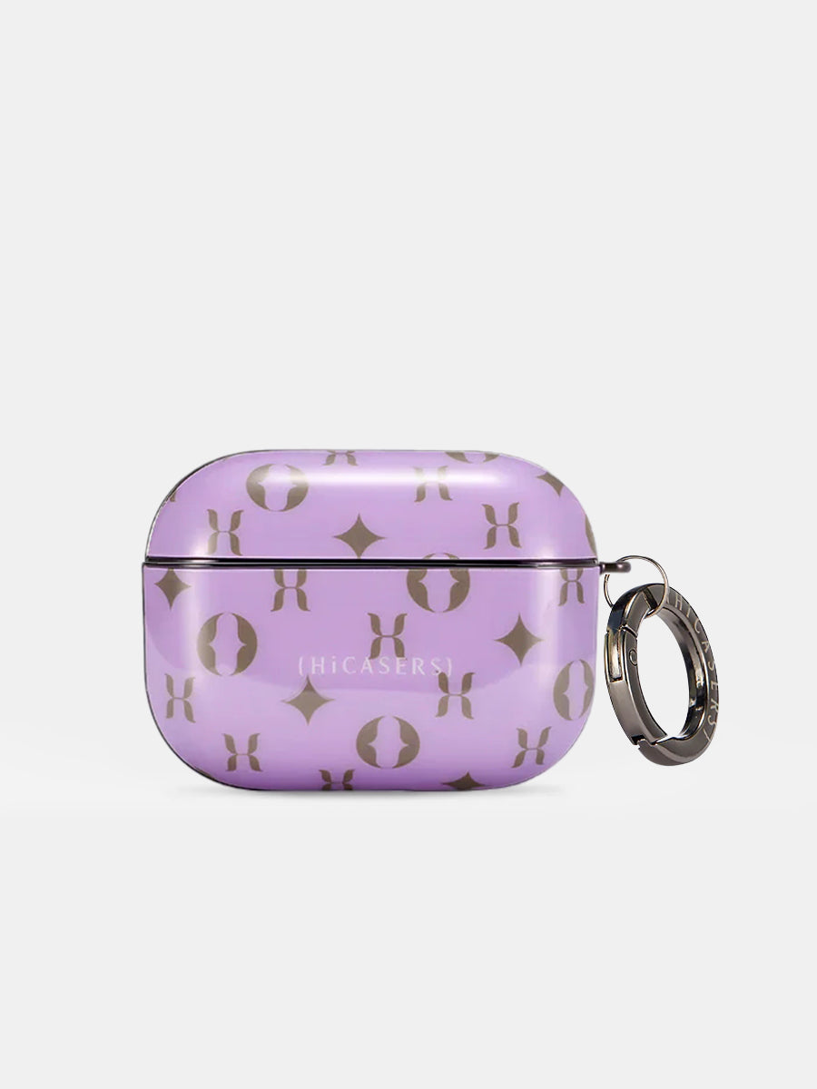 Custom Lavender AirPods Case with Logo - Personalized Protective Cover for AirPods 1/2/3 & Pro - Perfect Gift for Music Lovers & Travel Accessories