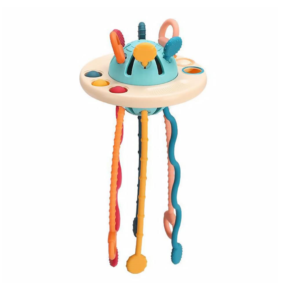 Interactive Pull String Toy for Toddlers 18M+ - Sensory Learning Ropes & Balls, Silicone Baby Toy for Early Education & Development - Perfect for Playtime, Montessori Learning & Fine Motor Skills Practice
