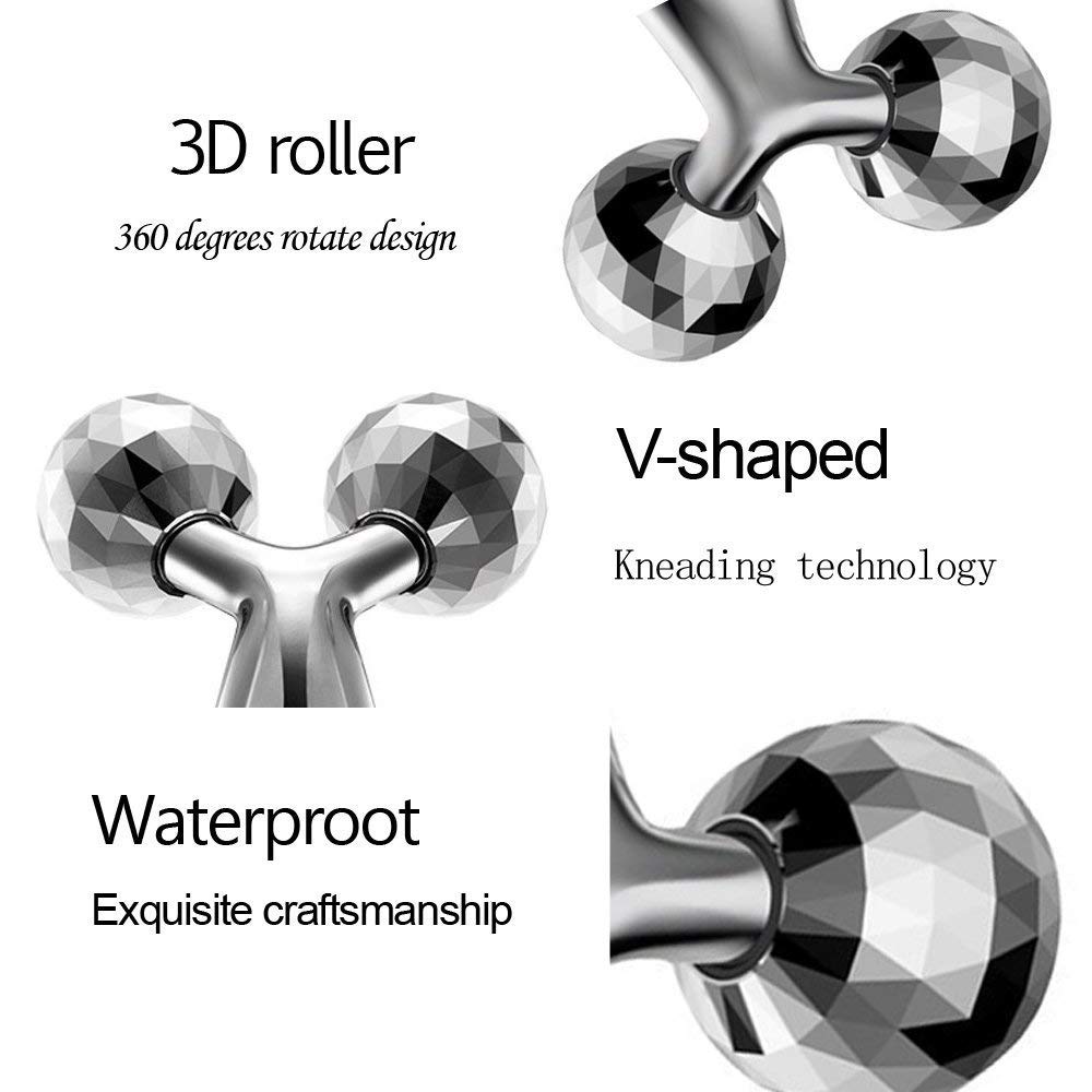 Laxit 3D Massager Roller & Ice Roller Set - Anti-Aging Facial Brightening Combo for Face, Skin, Eyes & Body - Reusable Ice Cube Roller & Manual Massager for Women & Men - Perfect for Skincare Routine, Relaxation & Puffiness Relief
