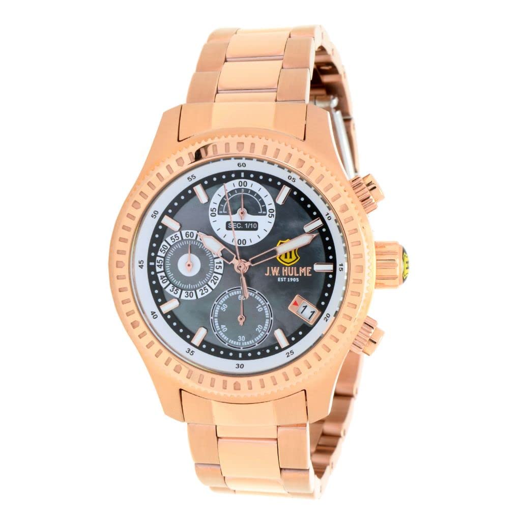 J.W. Hulme Women's Quartz Chronograph Watch with Mother-of-Pearl Dial & Bracelet - Elegant Dress Watch for Business, Parties & Special Occasions