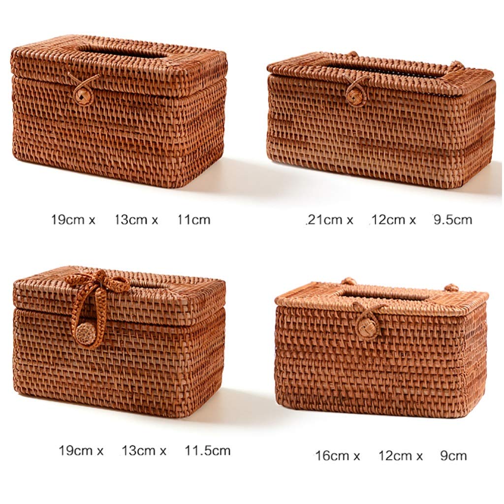 Round Woven Tissue Box Holder - Handmade Napkin Dispenser Organizer for Home, Office & Car Decor | Stylish & Functional (Style-4) | Perfect for Living Room, Bathroom & Automotive Interior Decoration