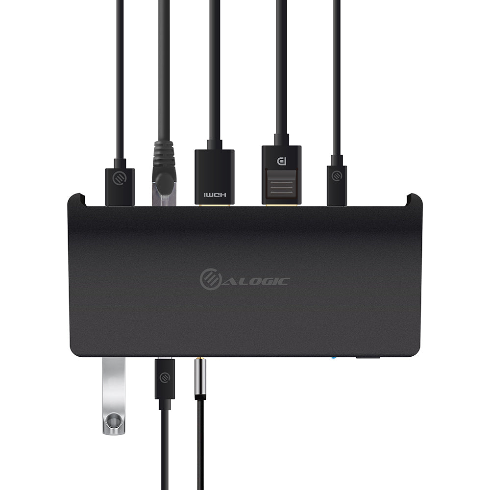 USB C Dual Monitor Docking Station with 100W Power Delivery - 4K HDMI & DisplayPort for MacBook Pro/Air, Dell, HP Laptops - Home Office & Gaming Setup