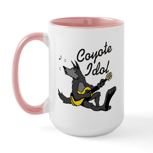 White/Pink Inside - Coyote Idol Large Mug