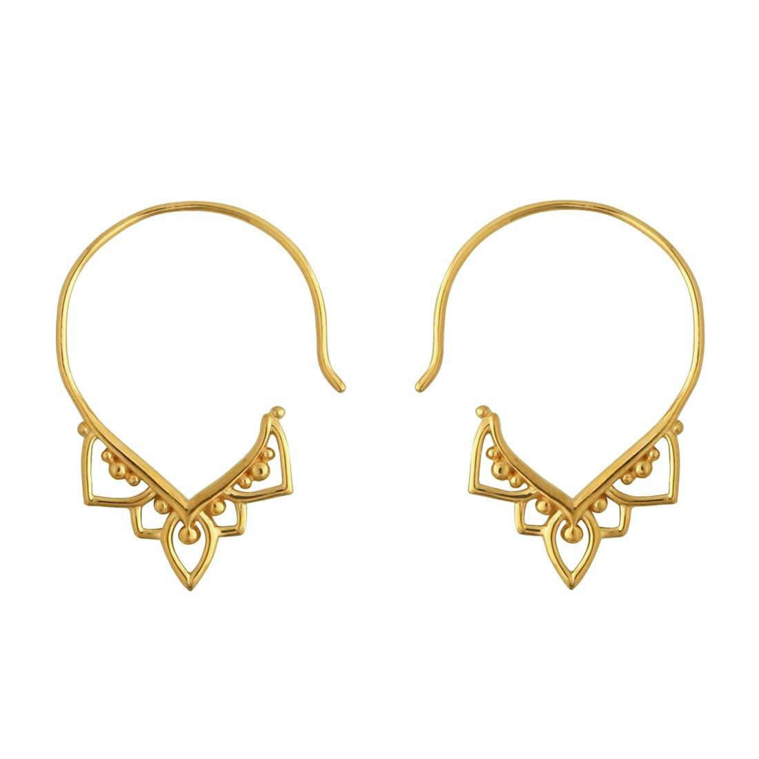 Mehndi Hoops Gold - Elegant Indian Bridal Jewelry for Weddings & Festivals | Perfect for Henna Ceremonies, Cultural Events & Boho Fashion