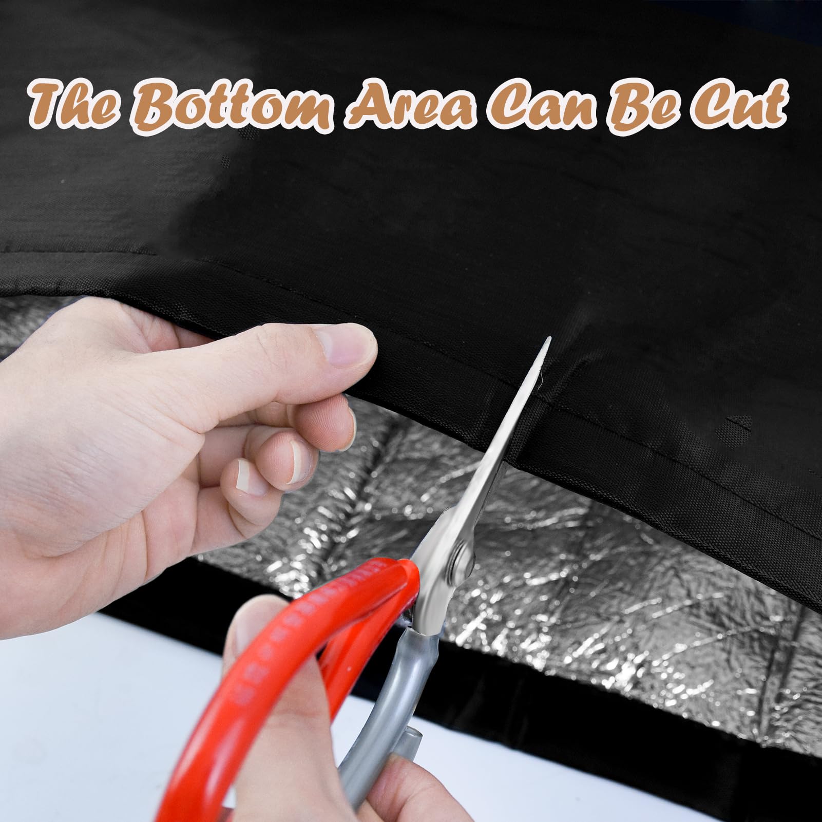 3-Layer Insulated Waterproof Window AC Cover - Black Outdoor Air Conditioner Protector for 21