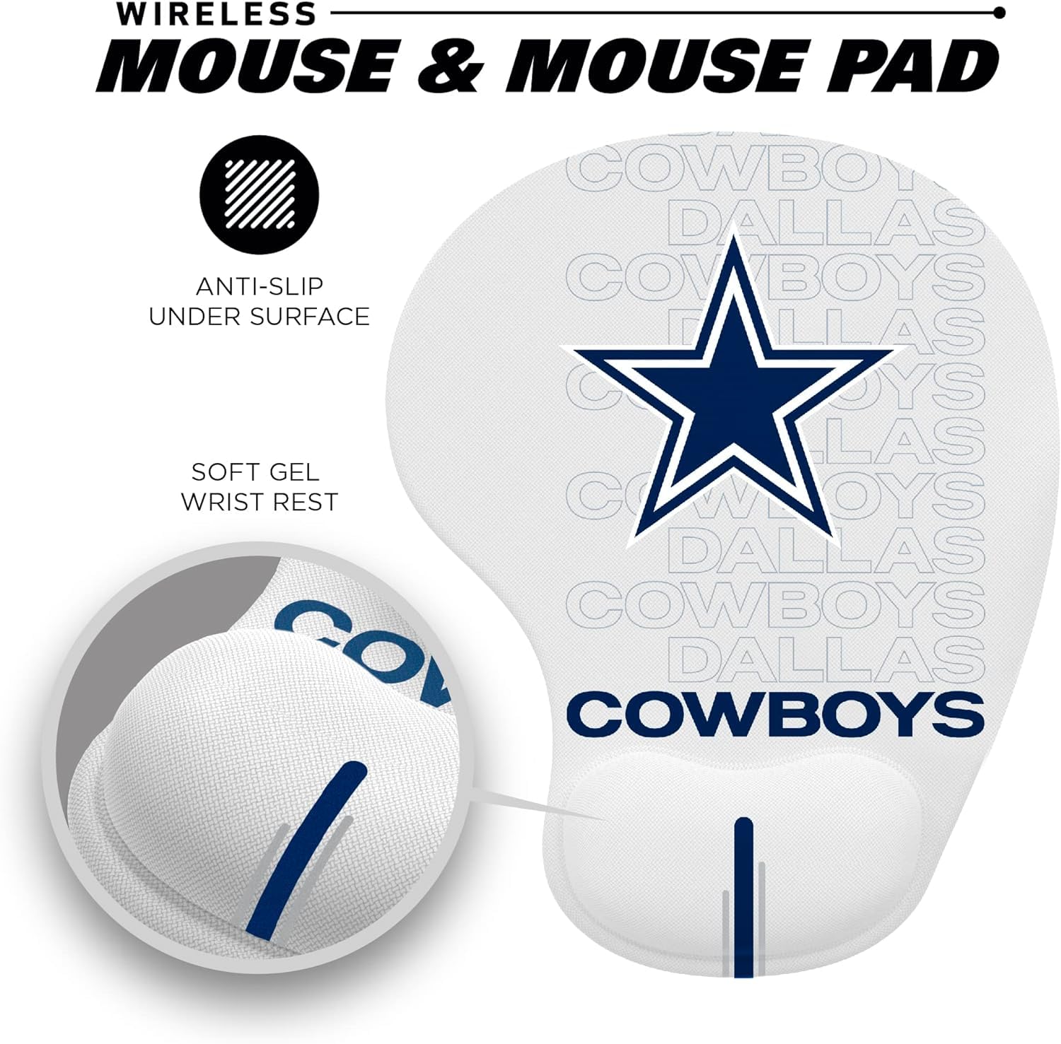 SOAR NFL Baltimore Ravens Gaming Mouse and Mouse Pad Set - Officially Licensed Football Gamer Gear for PC & Mac - Perfect for Gaming, Office Work, and Sports Fans Decor