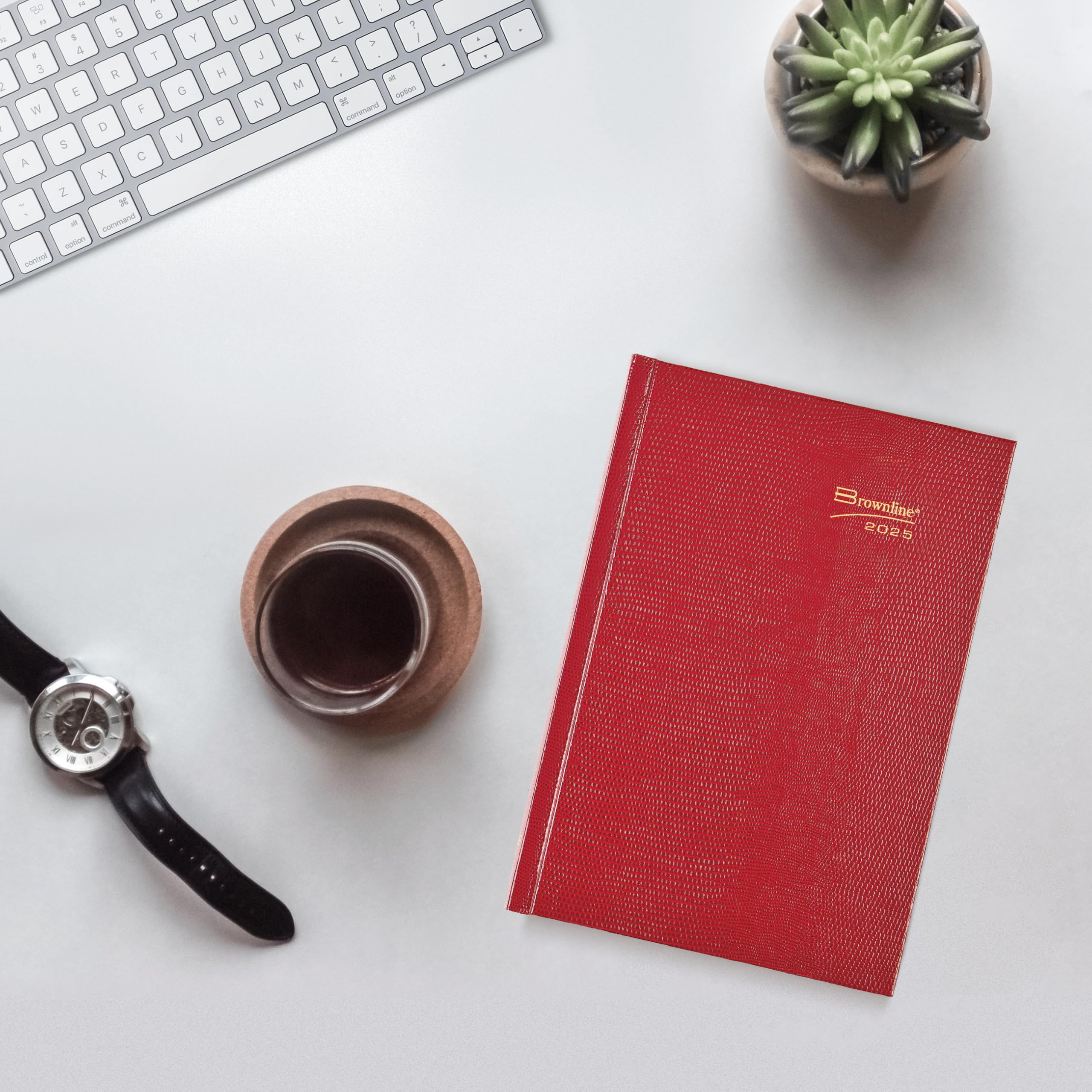 Brownline® 2025 Daily Monthly Planner - January to December 12-Month Undated Journal with Perfect Binding, 8.25