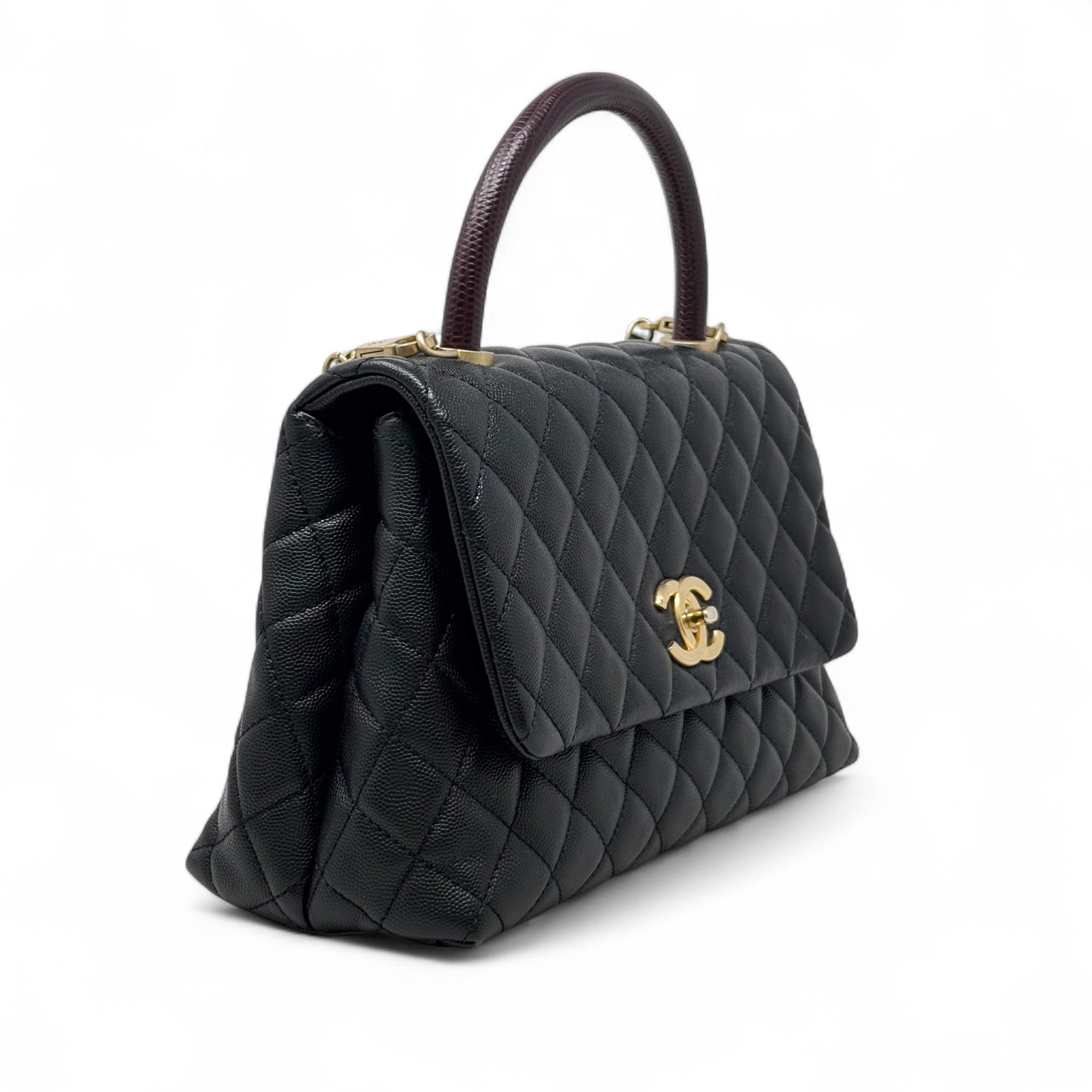 Chanel Black Medium Coco Handle Bag - Luxury Designer Handbag for Women | Perfect for Work, Evening Events & Everyday Use