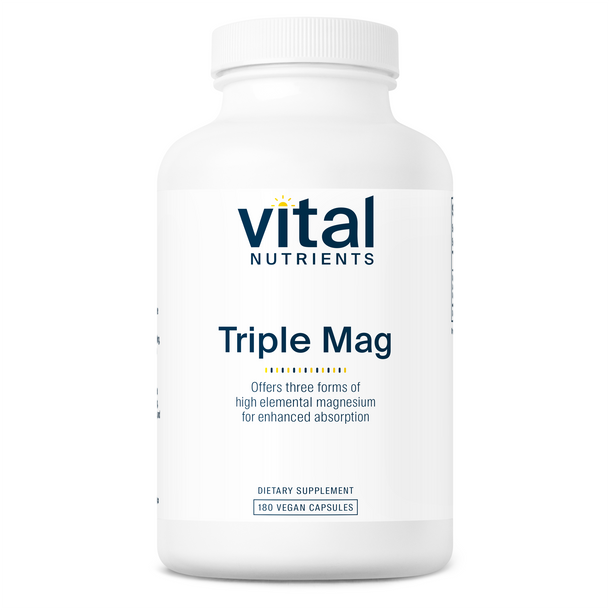 Vital Nutrients Triple Mag 250mg Magnesium Supplement - Supports Muscle Relaxation, Sleep & Heart Health - Ideal for Athletes & Stress Relief