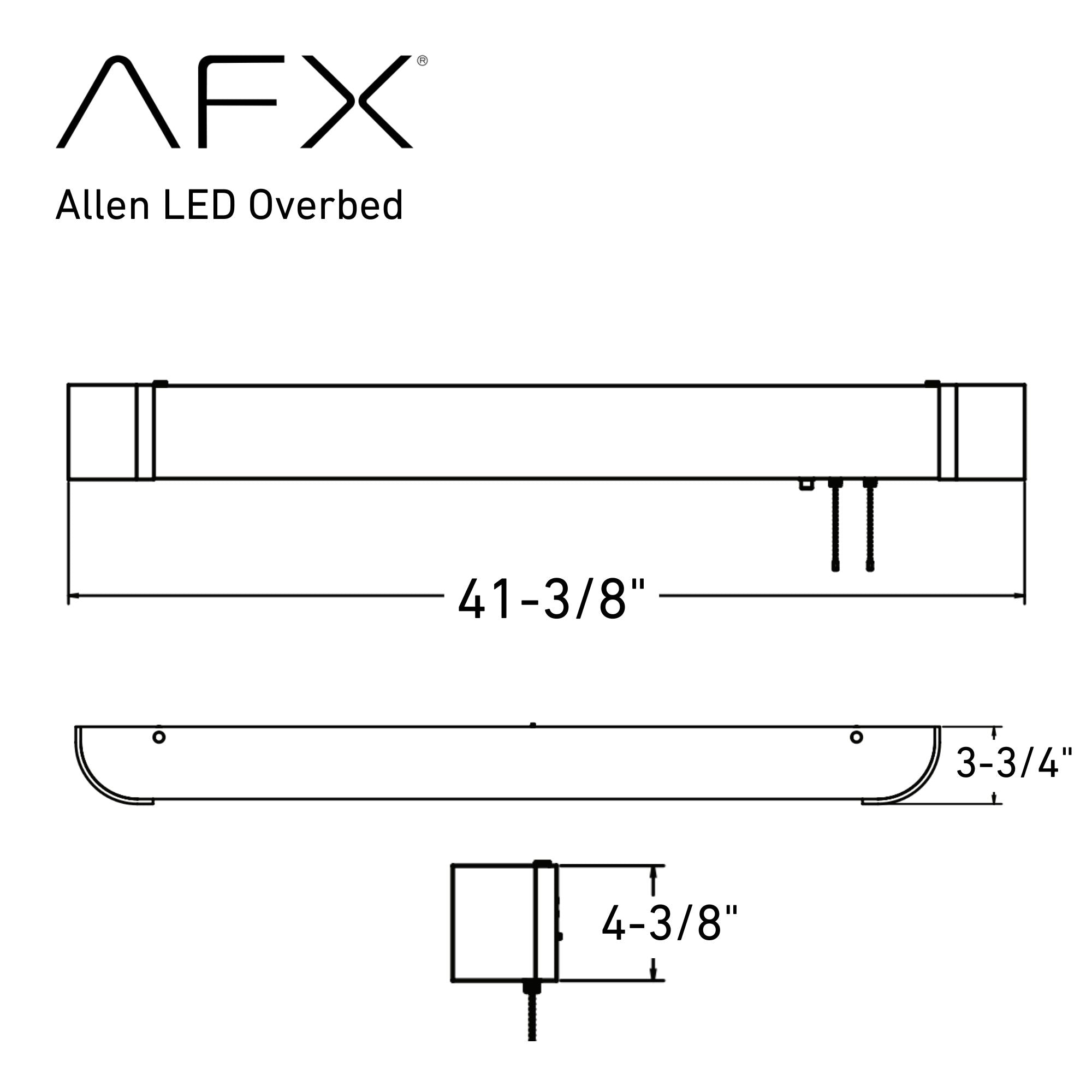 Allen 41 LED Overbed Wall Light with Oil Rubbed Bronze Finish - Dimmable Reading Light for Bedroom, Nursery & Hospital Use