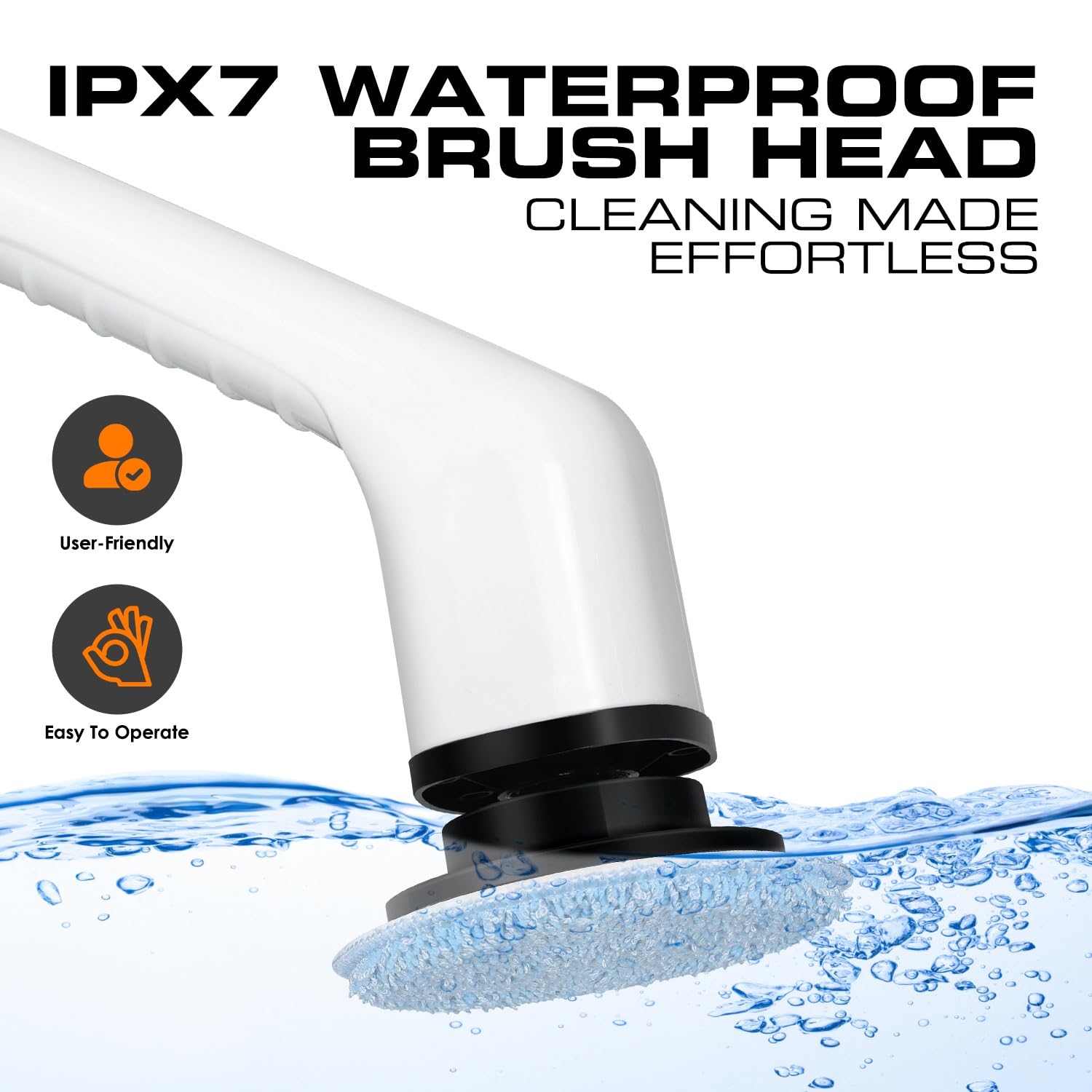 **8-in-1 Electric Spin Scrubber – Cordless Shower & Bathroom Cleaning Brush with Adjustable Handle & Dual Speed – Perfect for Tiles, Grout, Sinks & Showers**