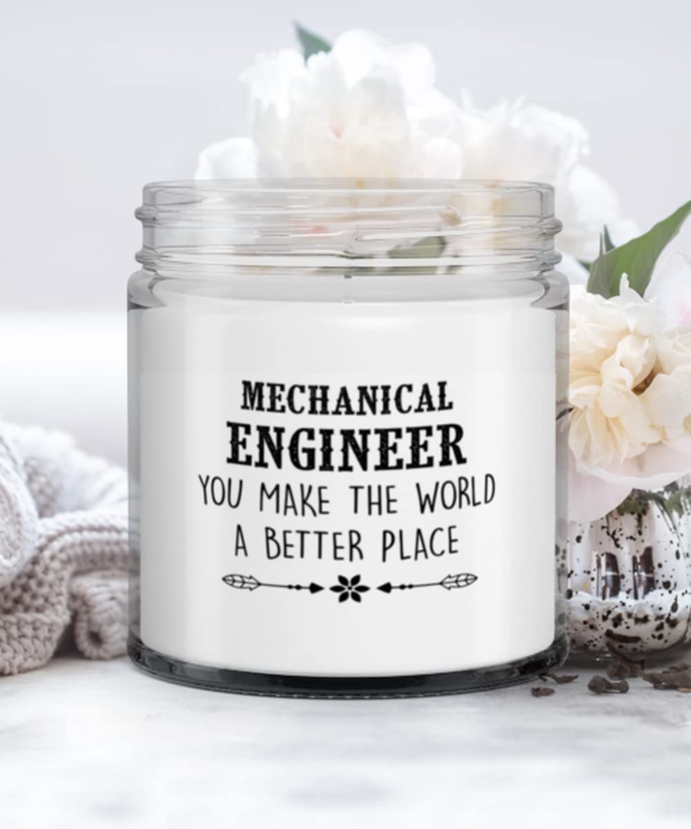 Mechanical Engineer Soy Candle - Vanilla Scented Relaxing Gift for Birthday, Home Decor & Stress Relief | Perfect for Office, Study Room & Meditation Spaces