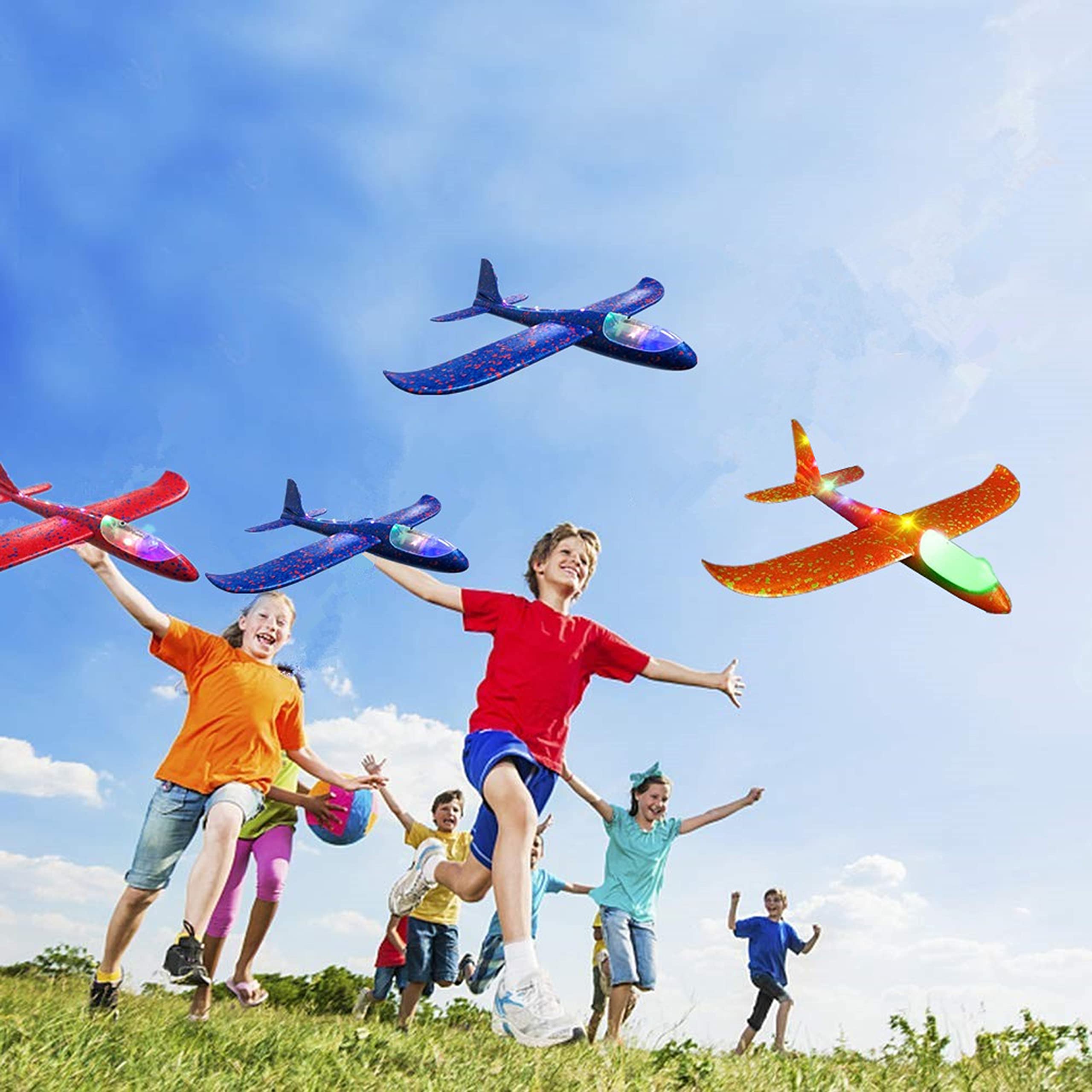 BAIVYLE 3 Pack Foam Airplanes for Kids - 18.9