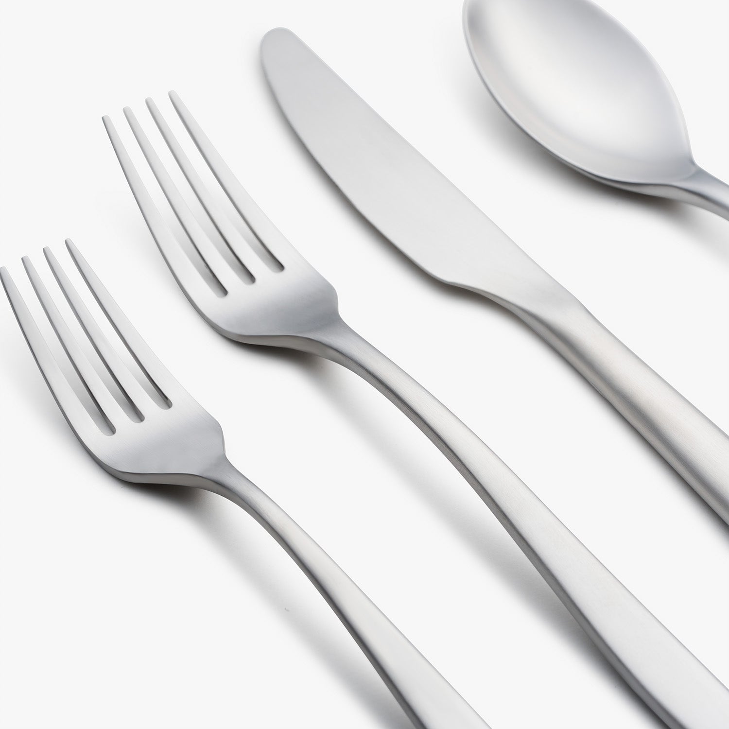 Averie 20-Piece Stainless Steel Flatware Set - Elegant Satin Finish for Everyday Dining & Entertaining