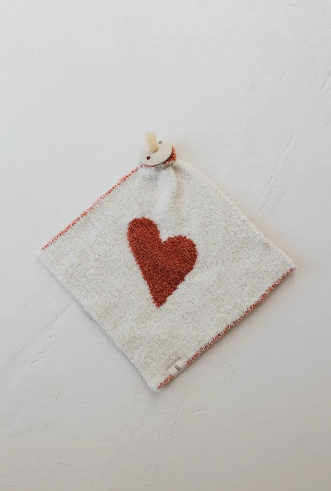 Forever French Baby Lovey - Pacifier Holder & Comfort Blanket for Newborns - Soft Microfiber Feather Yarn (Queen of Hearts Design) - Perfect Baby Shower Gift for Boys & Girls 0-12 Months - Ideal for Nursery, Stroller & Travel