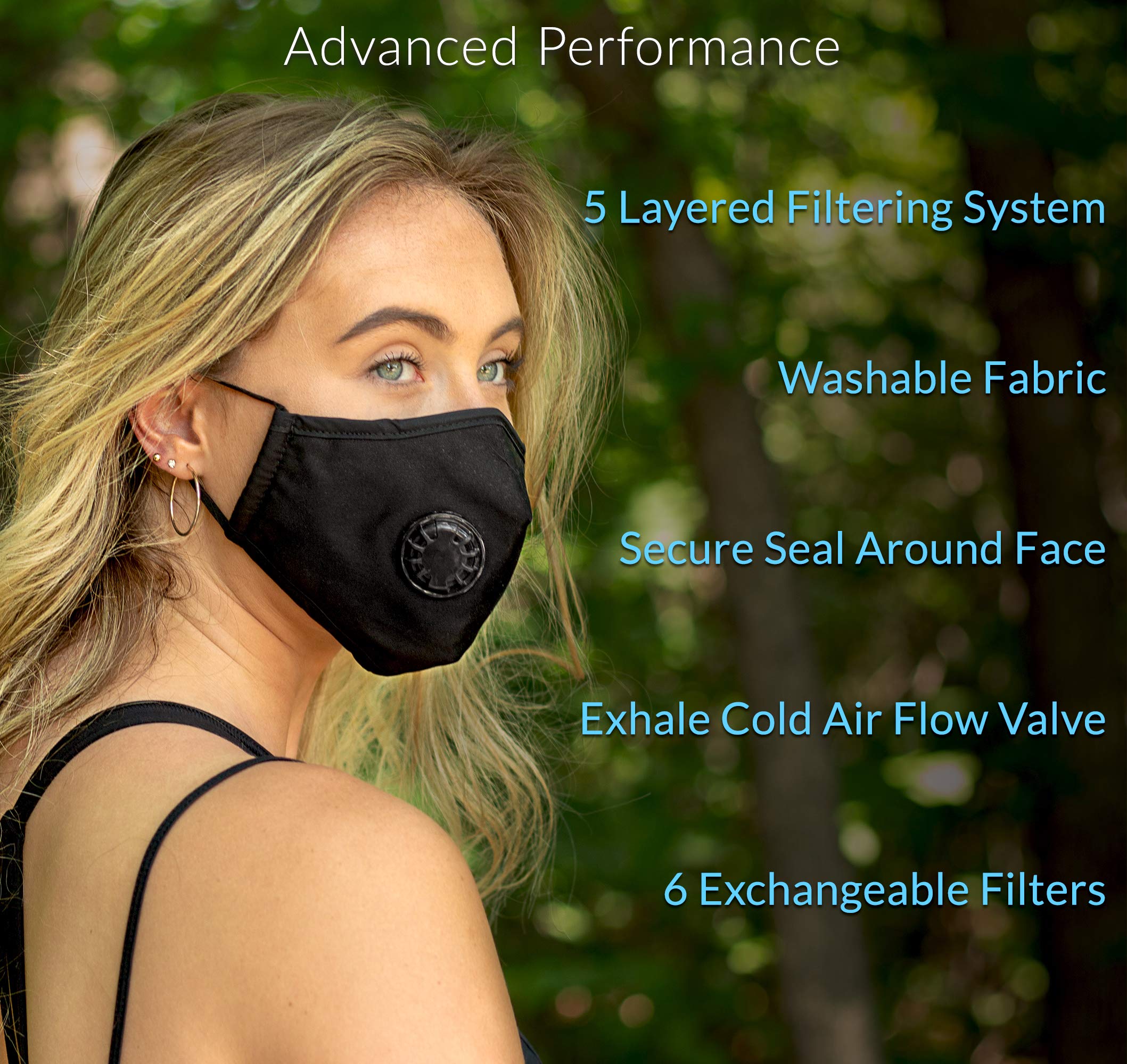 Breathable Exercise Mask for Cycling, Running & Hiking - Comfortable Face Cover for Women, Men & Kids (Black) - Perfect for Outdoor Sports & Active Lifestyles