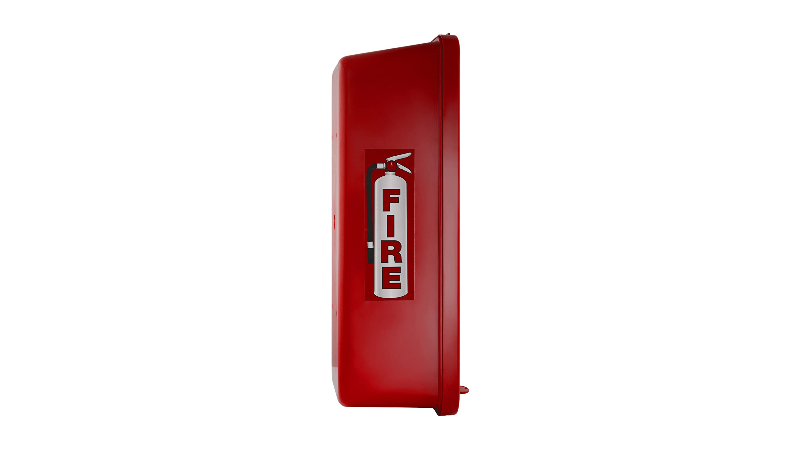10 lb. Red Surface-Mounted Fire Extinguisher Cabinet with Breaker Bar - Wall-Mounted Safety Storage for Home, Office & Commercial Use