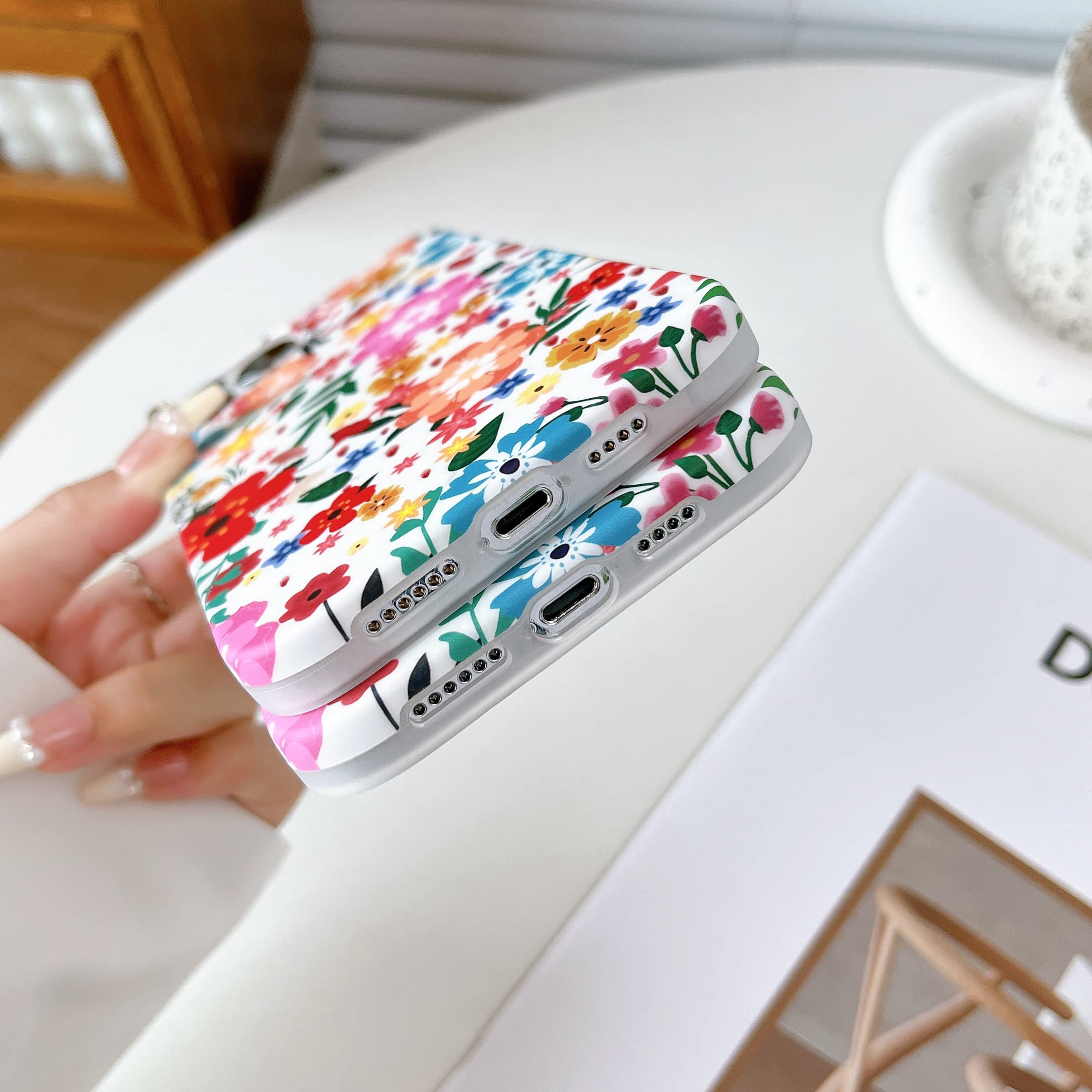 Cute Slim Soft Silicone Gel Flexible iPhone 13 Pro Case for Women - Girly Glitter Bling Protective Pink Marble Phone Cover | Perfect for Everyday Use, Work & Travel