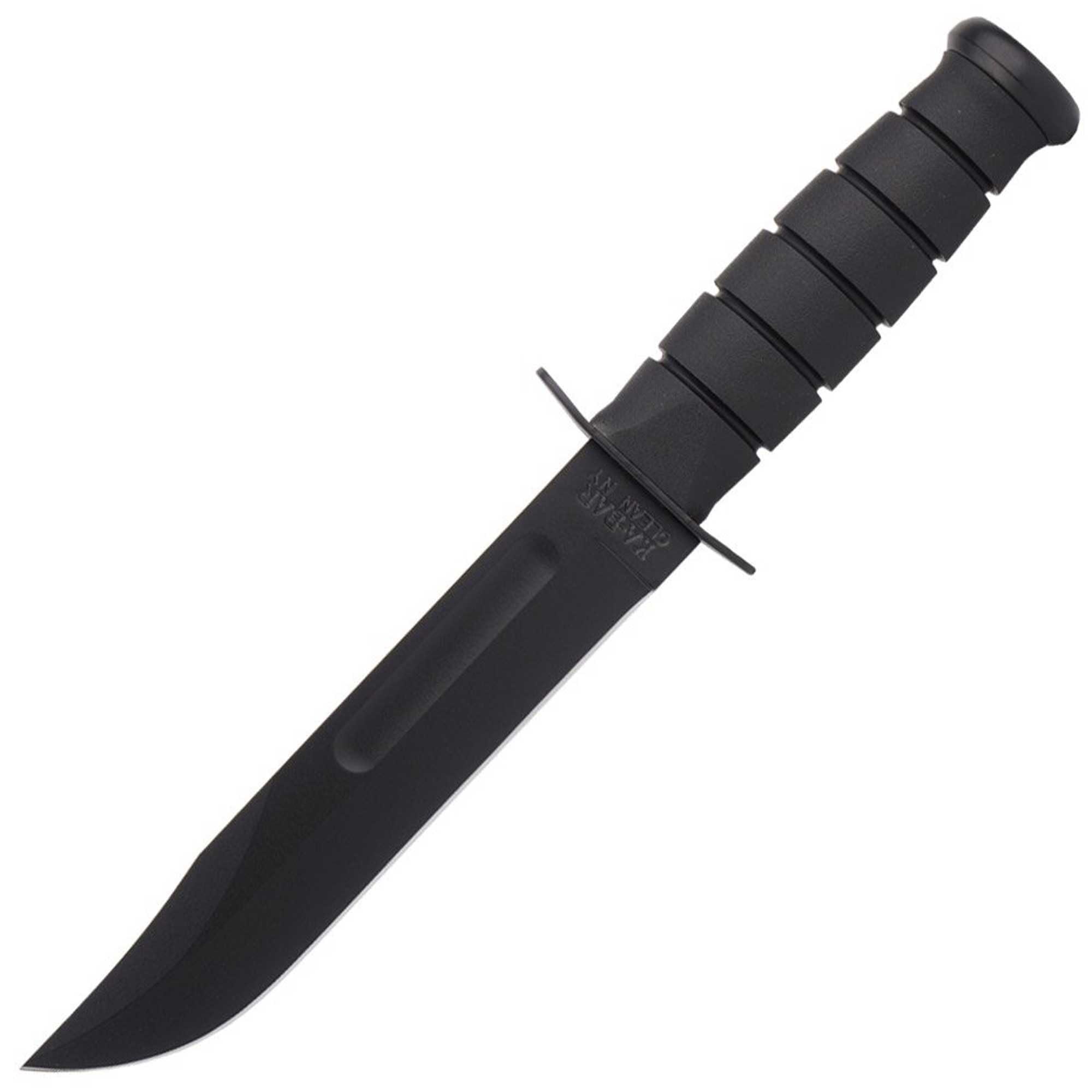 KA-BAR #1213 Black Straight Edge Tactical Knife with Durable Hard Sheath - Perfect for Camping, Hunting & Outdoor Survival