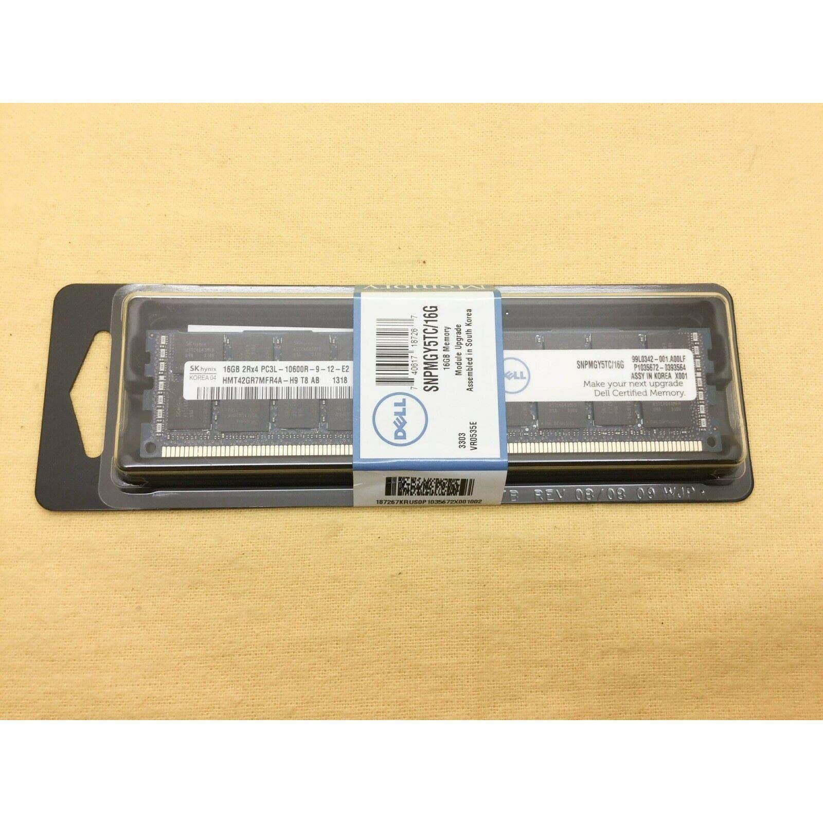Dell 16GB (1x16GB) PC3L-10600R DDR3 1333MHz ECC Registered Server Memory RAM - Upgrade for PowerEdge R720 R820 T620 Servers - Reliable Performance for Data Centers & Enterprise Applications
