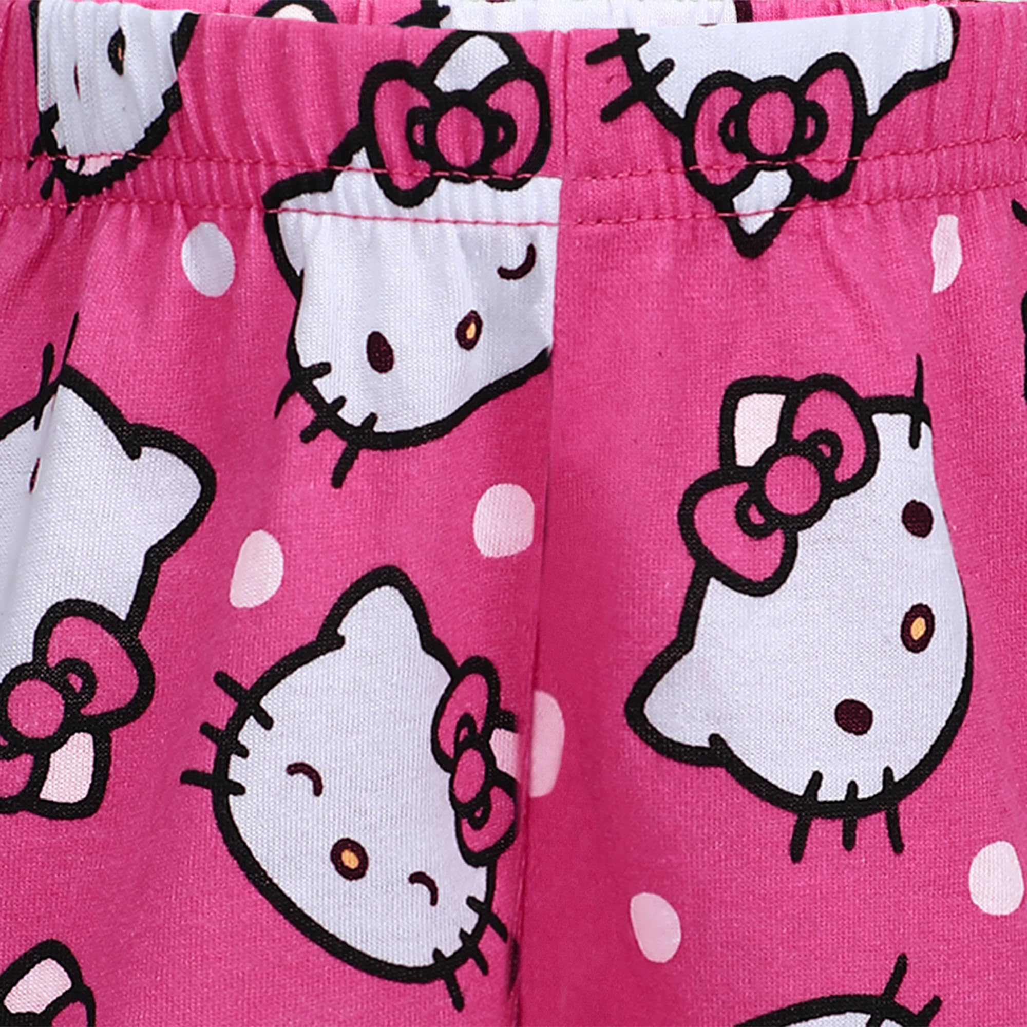 Hello Kitty Girls T-Shirt and Shorts Set - Cute Pink Outfit for Infant, Toddler & Kids (1-8 Years) - Perfect for Playdates, Birthday Parties & Summer Activities