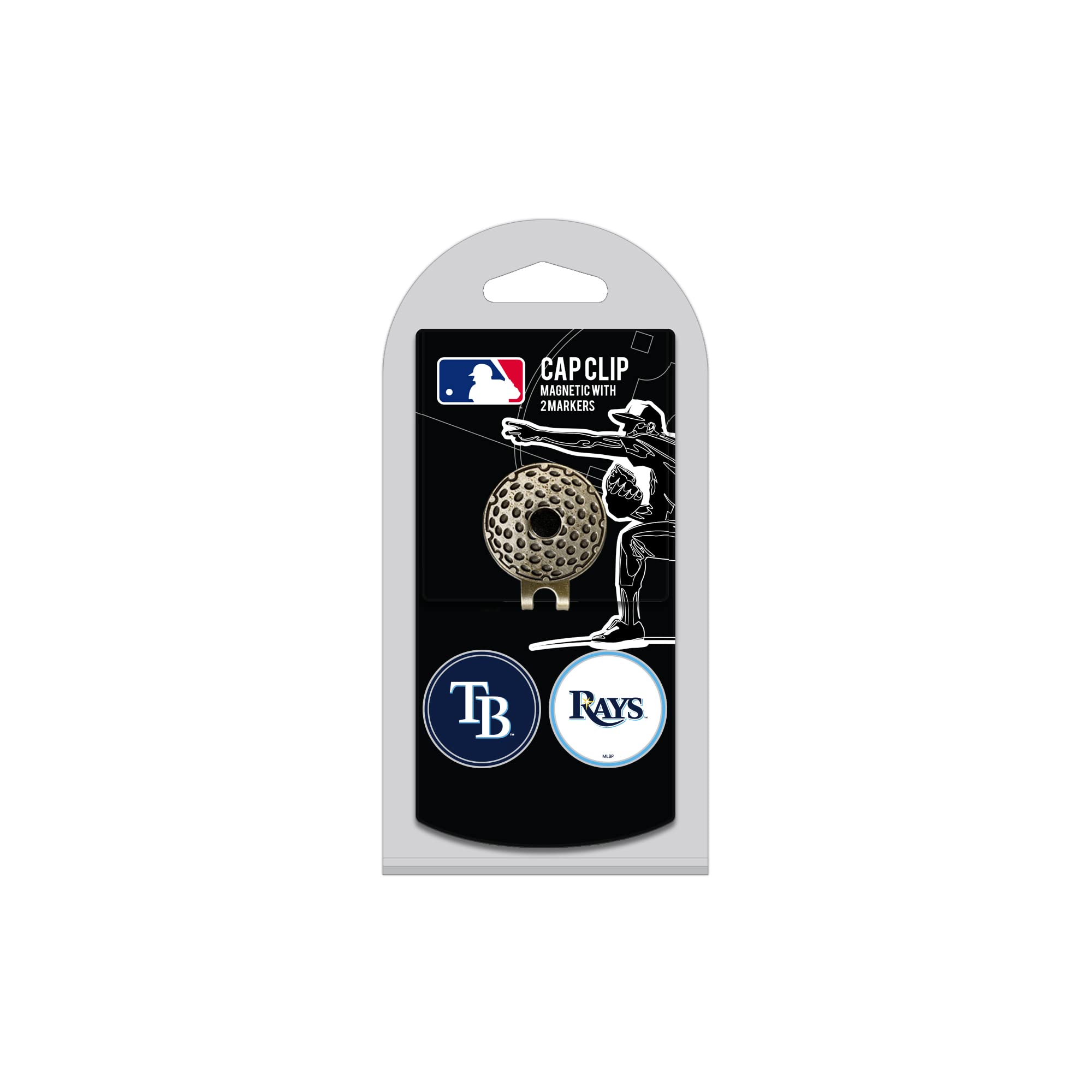 Team Golf MLB Golf Cap Clip with 2 Removable Double-Sided Enamel Magnetic Ball Markers - Easy Hat Attachment for Golfers | Perfect for Golf Courses, Driving Ranges & Outdoor Sports