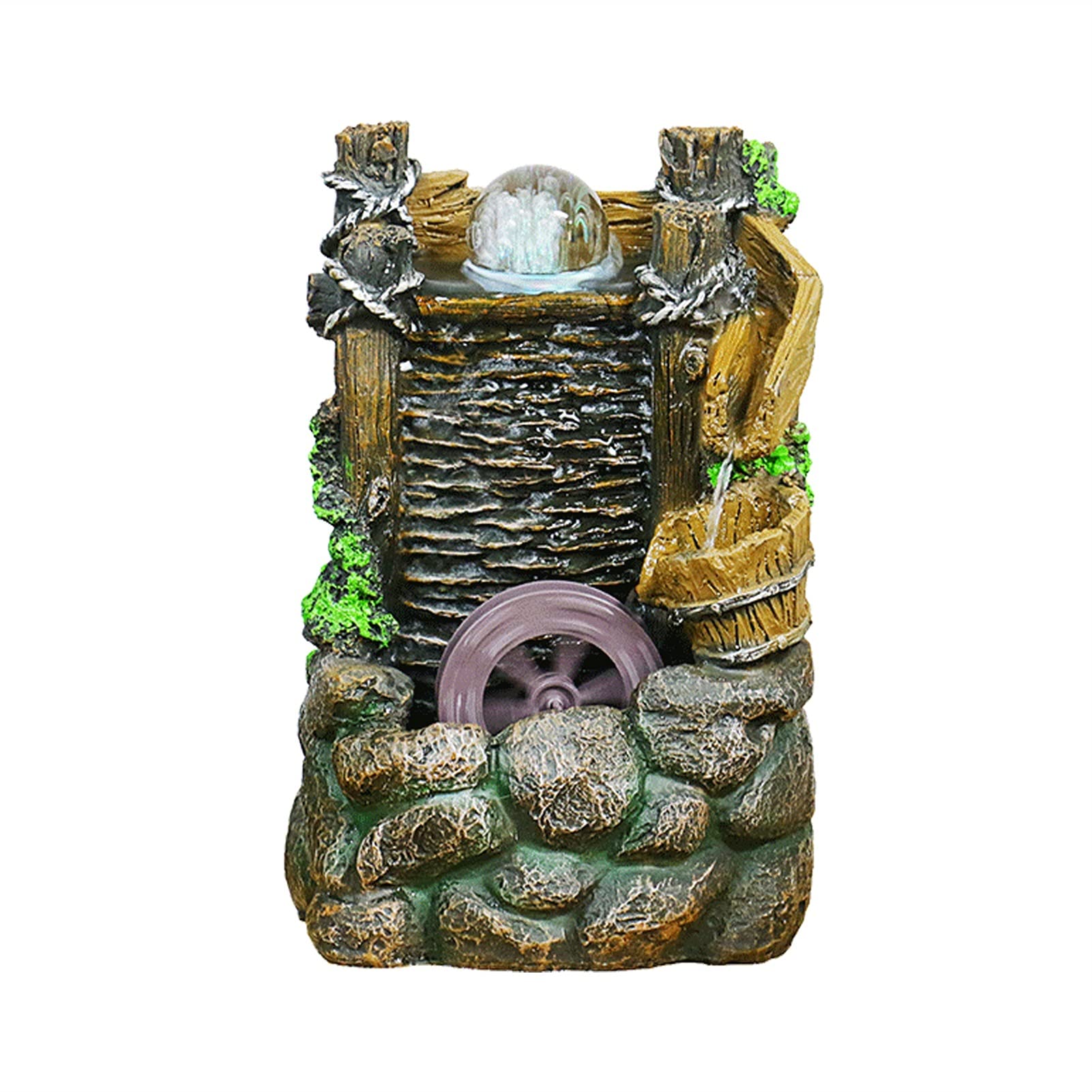 Desktop Fountain Indoor Rockery Waterfall - Zen Tabletop Fountain for Home & Office Decor, Lucky Decoration with Water Curtain Wall Landscape | Perfect for Living Room, Bedroom, Office Desk & Meditation Spaces