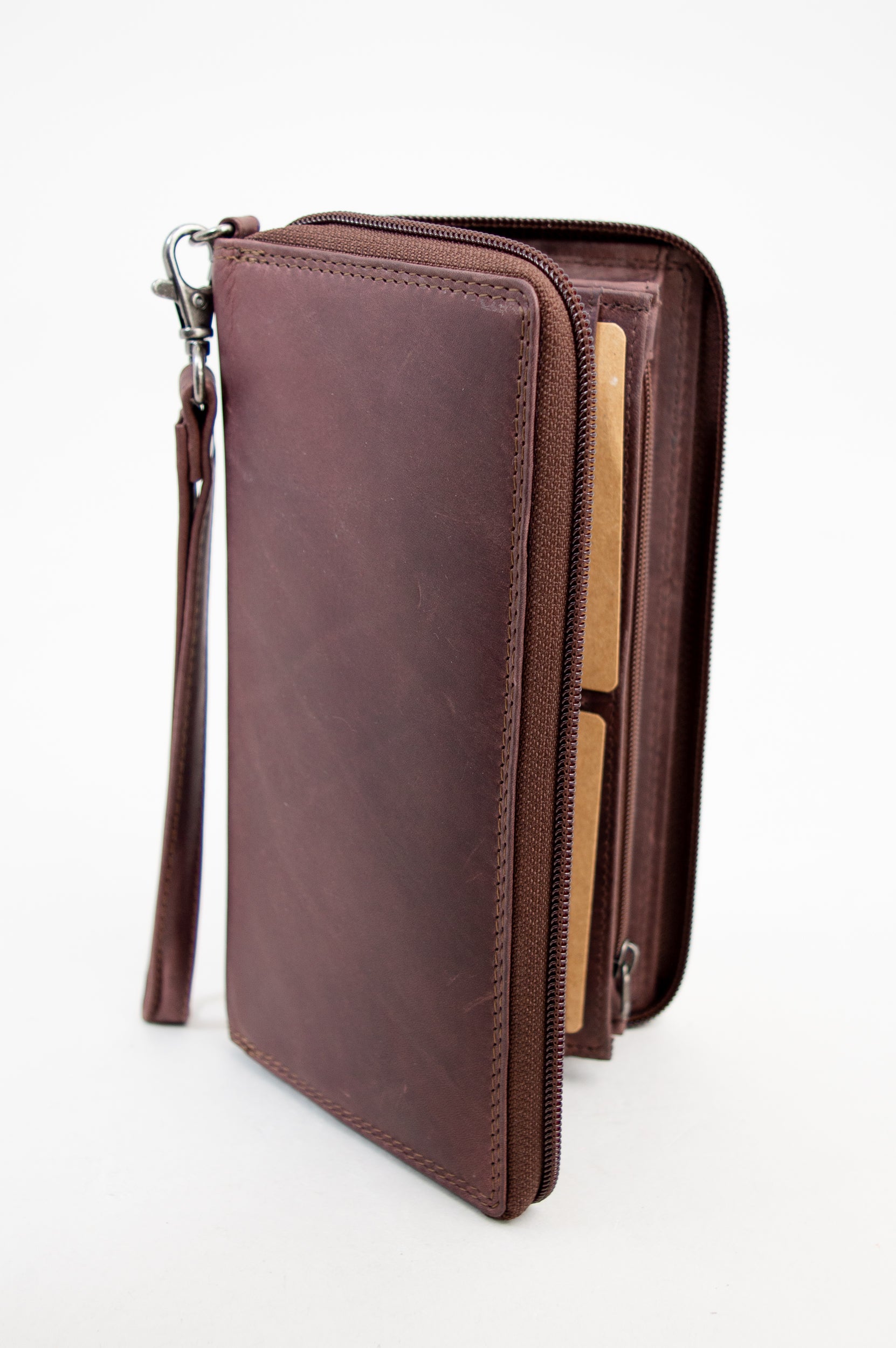 Adrian Klis 195 Genuine Buffalo Leather Wallet for Men - Brown, RFID Blocking, Slim Bifold Design - Perfect for Everyday Carry, Travel & Business