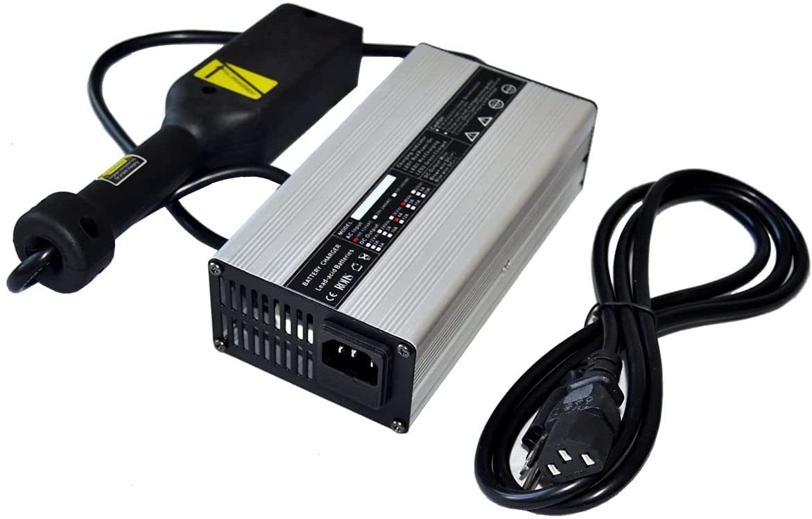 36V 5A Golf Cart Battery Charger - Compatible with E-Z-GO, Yamaha & Club Car - Fast Charging for Golf Carts, Electric Vehicles & Mobility Scooters - Perfect for Home, Golf Course & RV Use