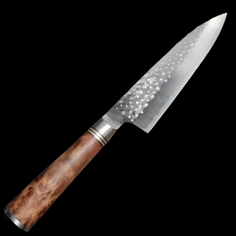 Premium Takeshi Saji SG2 Tsuchime 210mm Gyuto Japanese Chef Knife with Exotic Chinese Quince Wood Handle - Perfect for Sushi, Meat Slicing & Professional Kitchen Use