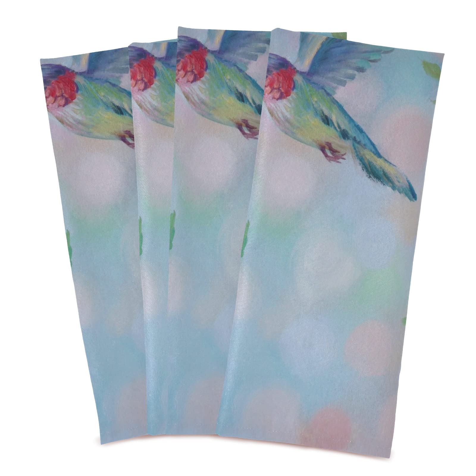 Hummingbird Dish Cloths Set of 4 - Kitchen Towels for Drying Dishes & Decor - 28x18 in - Perfect for Cooking, Baking & Sink Cleaning
