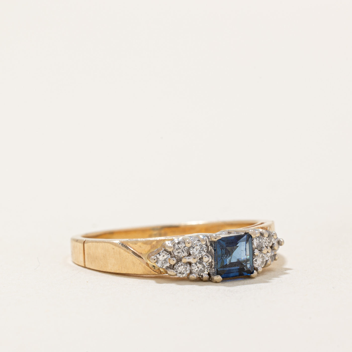 Exquisite 0.37ct Sapphire & 0.22ct Diamond Ring - Size 7.75 | Elegant Blue Gemstone Engagement & Wedding Band | Perfect for Proposals, Anniversaries & Special Occasions