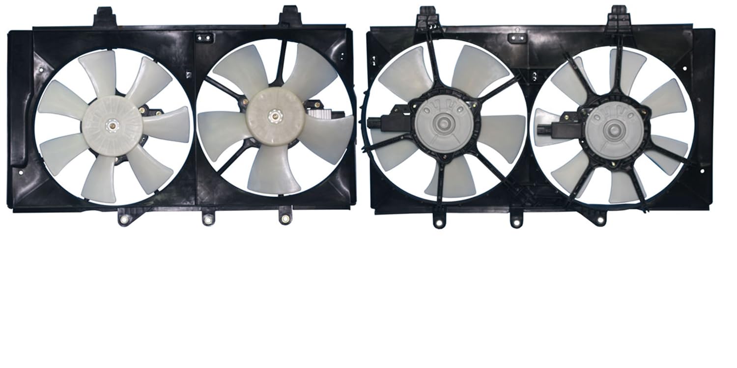 Agility Auto Parts 6017110 Dual Radiator and Condenser Fan Assembly - Compatible Replacement for Multiple Vehicle Models (Check Fitment Before Purchase) - Perfect for Cooling System Repairs & Overheating Prevention
