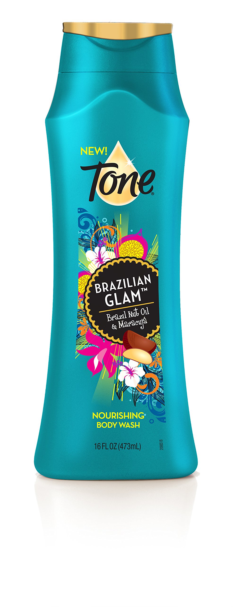 Brazilian Glam Tone Body Wash - 16 fl oz | Moisturizing & Exfoliating for Smooth Skin | Perfect for Shower & Spa Days