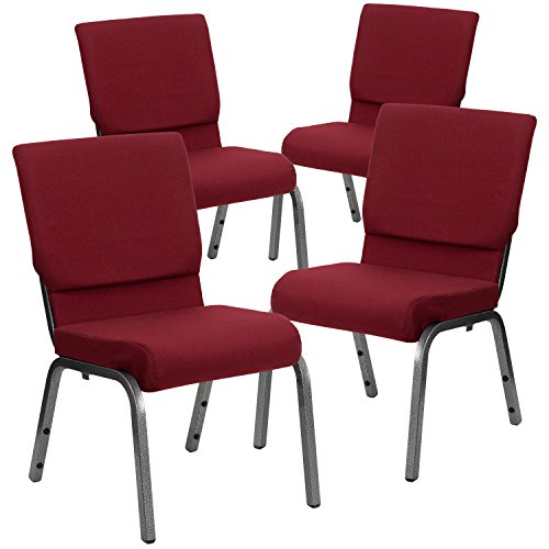 Burgundy Fabric/Silver Vein Frame