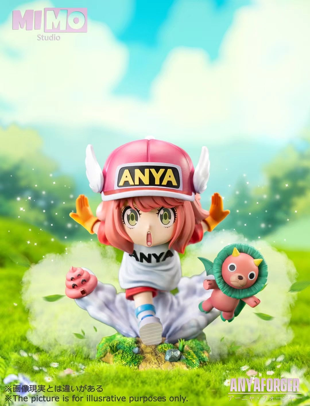 Mimo Studio Running Arale Anya Anime Figure - Cute Japanese Manga Collectible for Home Decor, Office Desk Display, and Anime Fan Gift