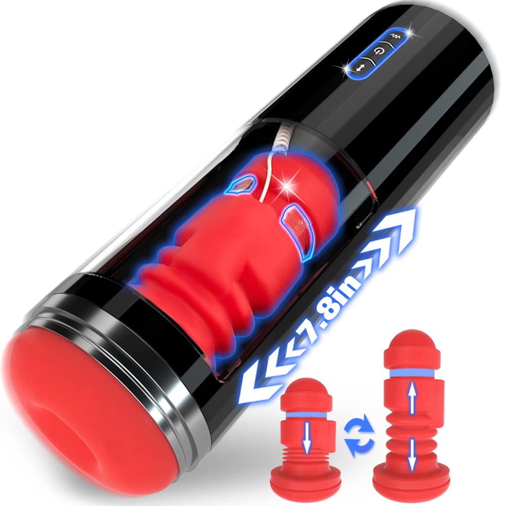 MXUXEN Automatic Blowjob Sex Machine for Men - Hands-Free Thrusting & Vibrating Male Masturbator, Realistic Penis Stroker Adult Toy - Perfect for Solo Pleasure, Couples Play & Discreet Home Use