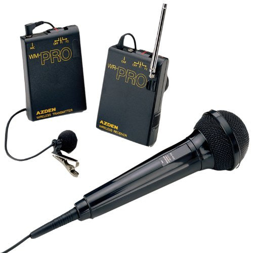 Azden WMS PRO Wireless Microphone System for Professional Recording, Streaming & Live Performances - Ideal for YouTube, Podcasting, Church & Stage Use