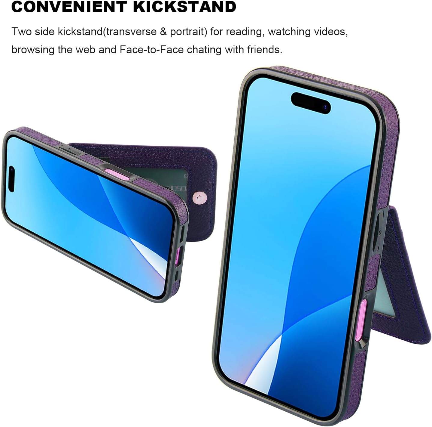 Premium Shockproof iPhone 16 Wallet Case with Credit Card Holder - Heavy Duty Dual Layer Protective Cover for 6.1