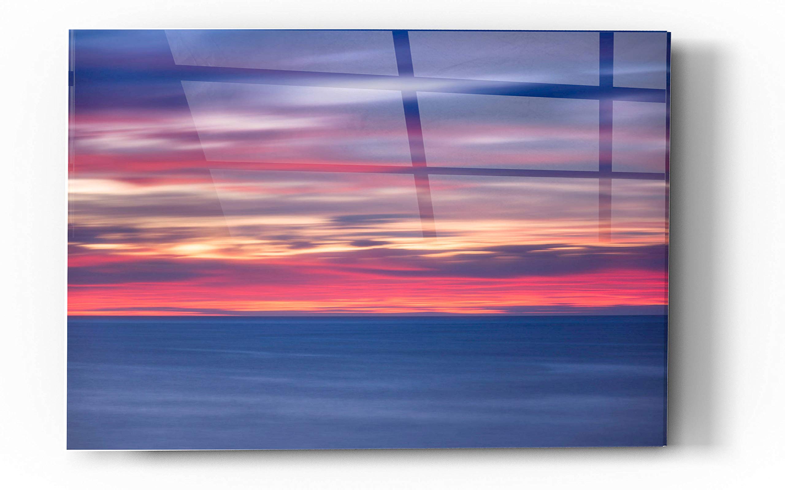 One Minute Sunrise by Darren White - Stunning Acrylic Glass Wall Art Painting 24x36 Inches - Modern Home & Office Decor for Living Room, Bedroom, or Gallery Display
