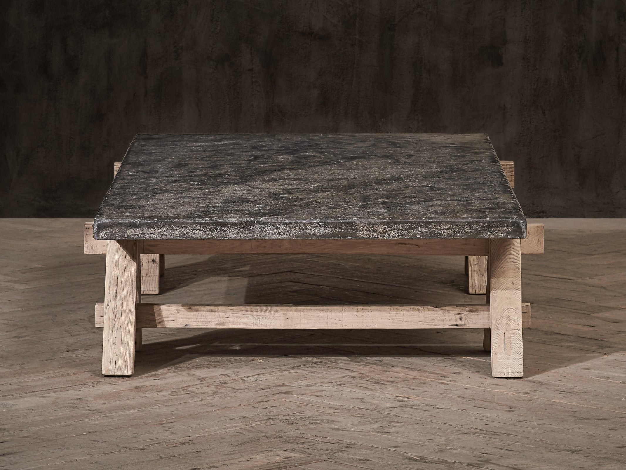 Blue Moon Marble Coffee Table - Modern A-Frame Design for Living Room, Lounge & Office Decor