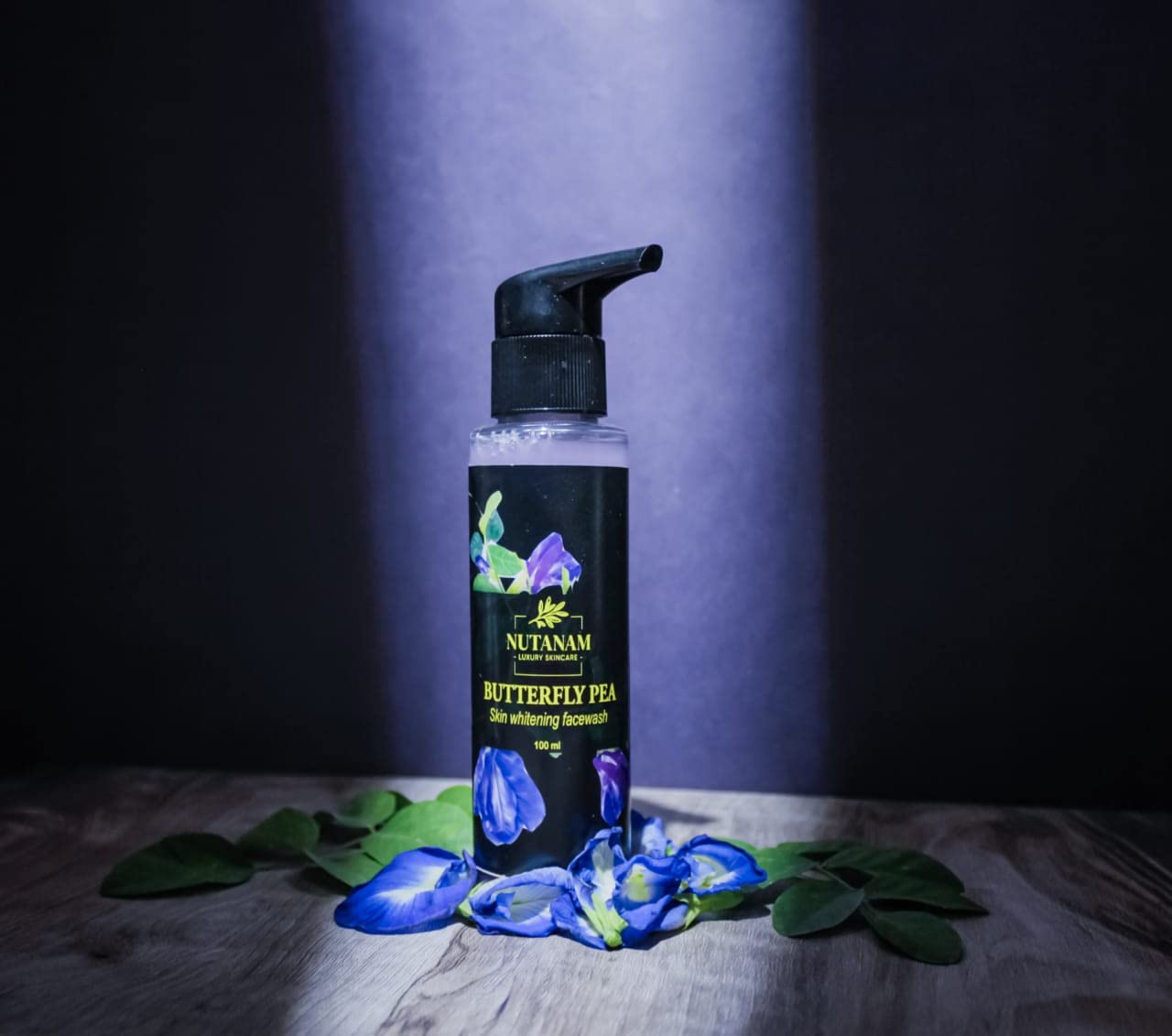 NUTANAM Buttery Pea Face Wash for Bright Skin - Pure Bright Mineral Clay Cleanser | Deep Cleansing & Purifying Facial Wash | Daily Essential Moisturizer | Perfect for Morning & Night Skincare Routine