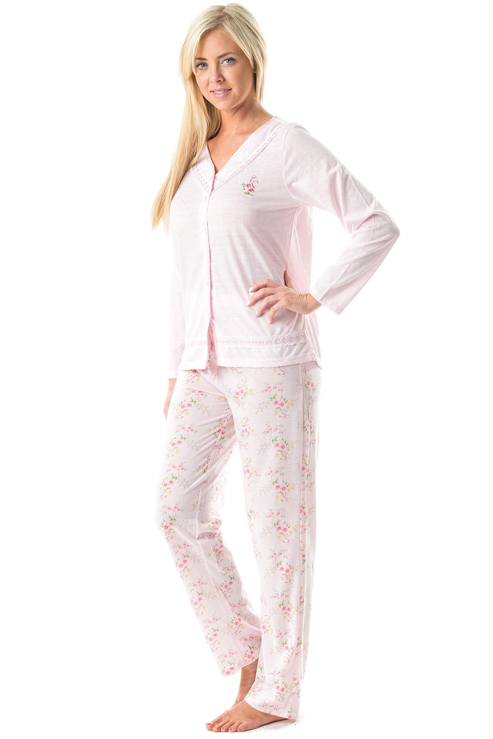 Women's Casual V-Neck Long Sleeve Printed Pajama Set - Soft Sleepwear for Cozy Nights, Lounging & Relaxation at Home
