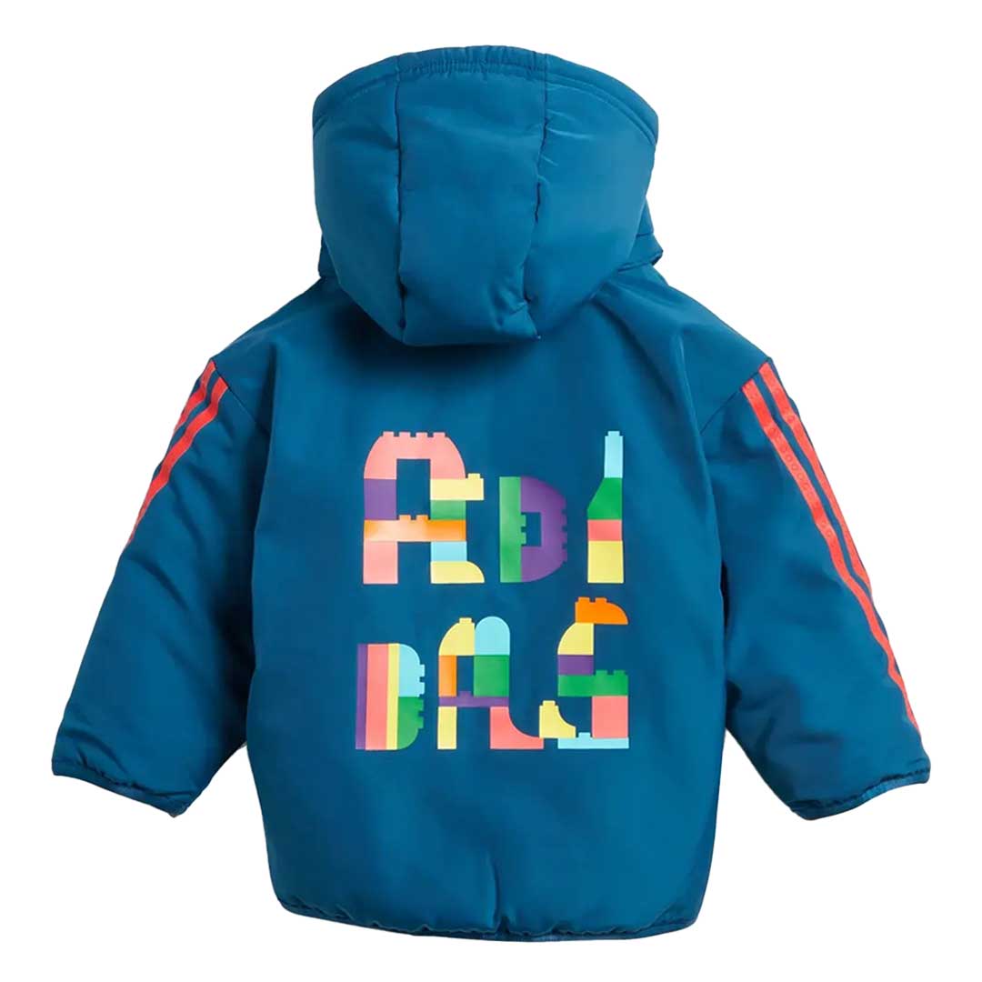 adidas Kids' (Toddler) adidas x Classic Lego® Winter Padded Jacket - Waterproof Warm Jacket for Boys & Girls (IJ7273) | Perfect for Snow Play, Outdoor Winter Activities & School