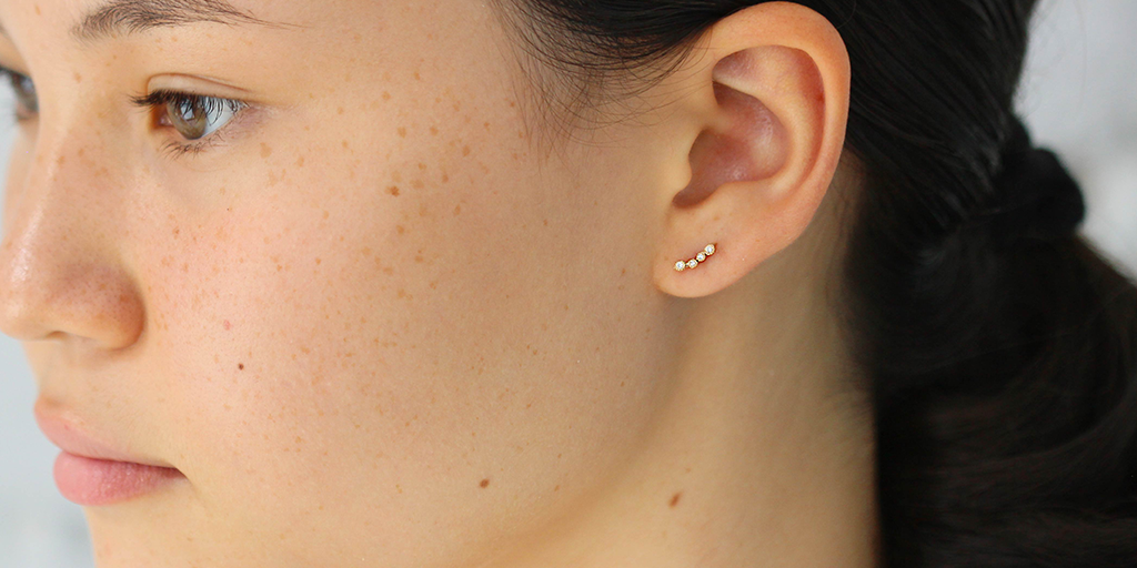 Melee 43 Stud Earrings for Women - Dainty Gold Plated Studs for Everyday Wear | Perfect for Work, Parties & Gifting