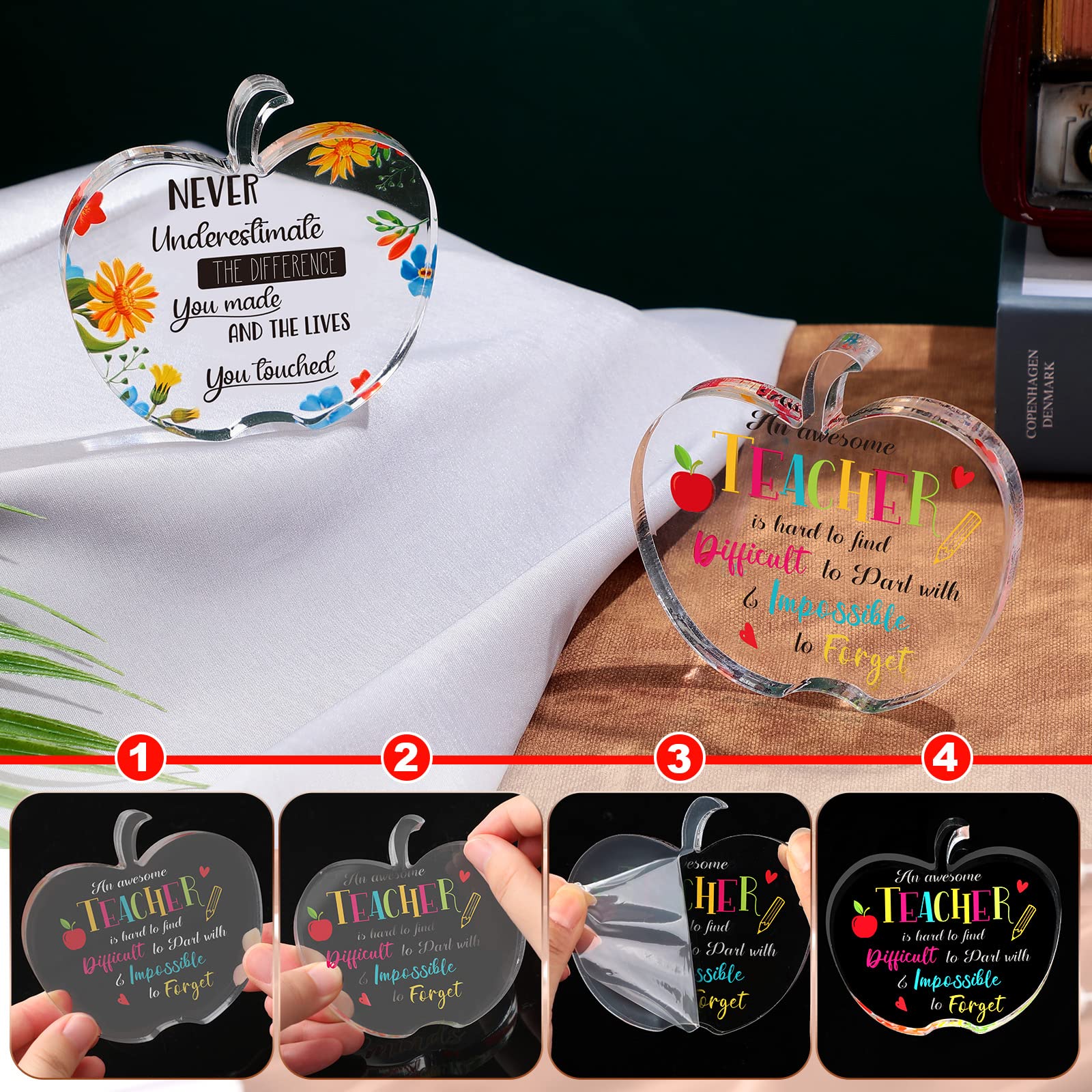 Chunful 2-Piece Sunflower Acrylic Teacher Appreciation Gift Set - Perfect for Graduation, Christmas, Retirement & Thank You Gifts from Students | Class of 2025 Keepsake for Educators | Ideal for Classroom Decor & Teacher Recognition Events