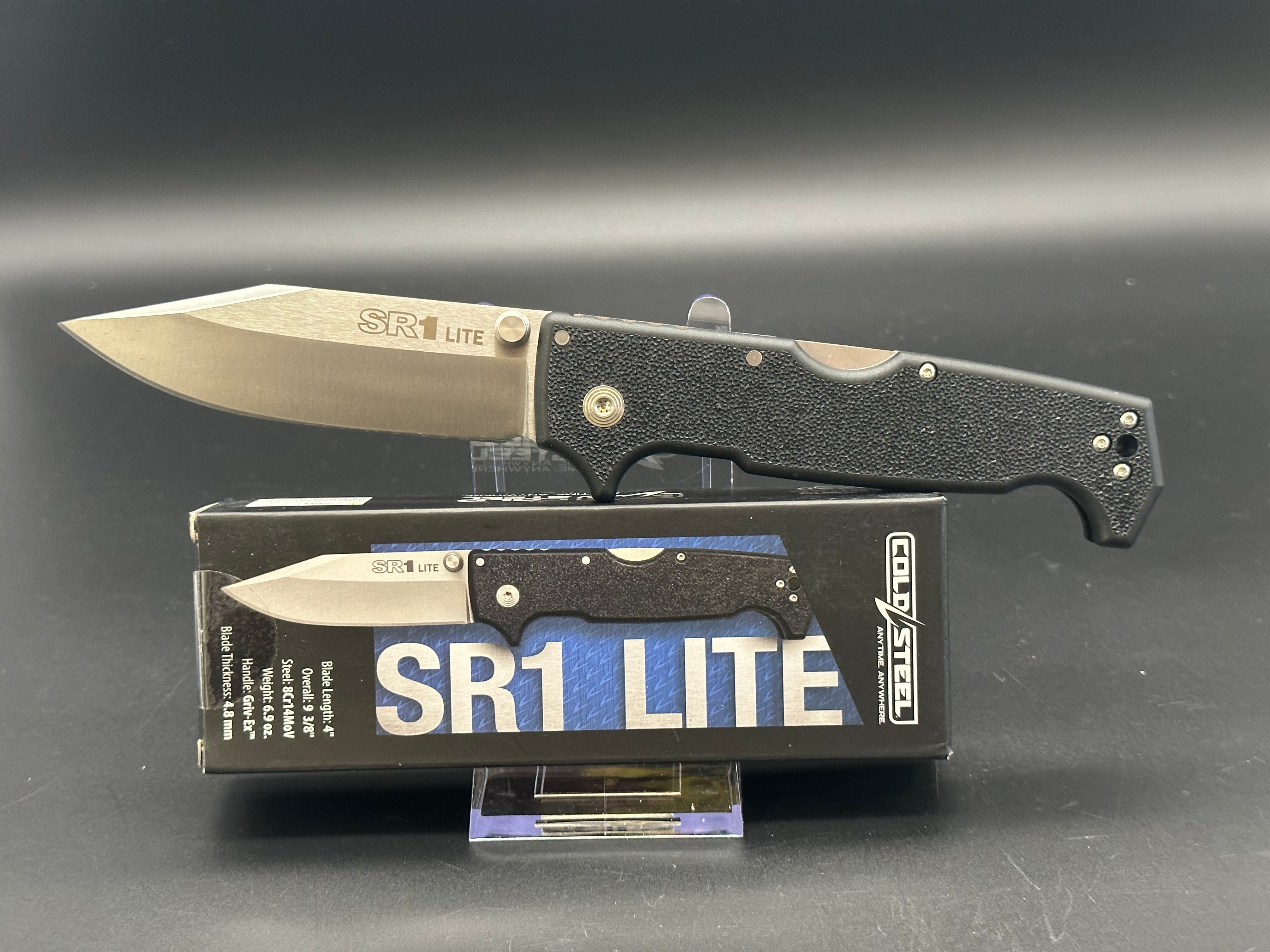 Cold Steel SR1 Lite Folding Knife - High Carbon Stainless Steel Blade, Secure Lock for Outdoor, Camping & EDC Use
